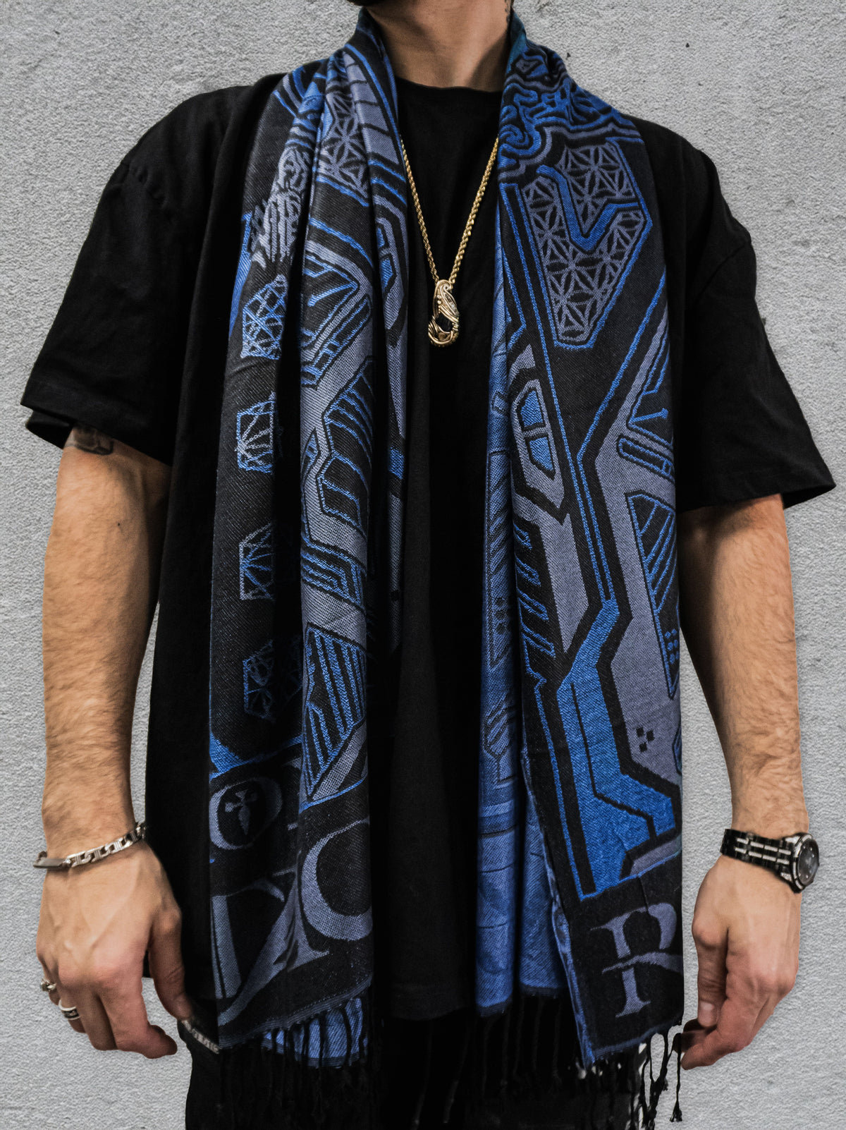 REMOVER OF OBSTACLES ✦ DEEP BLUE ✦ Festival Shawl Shawls
