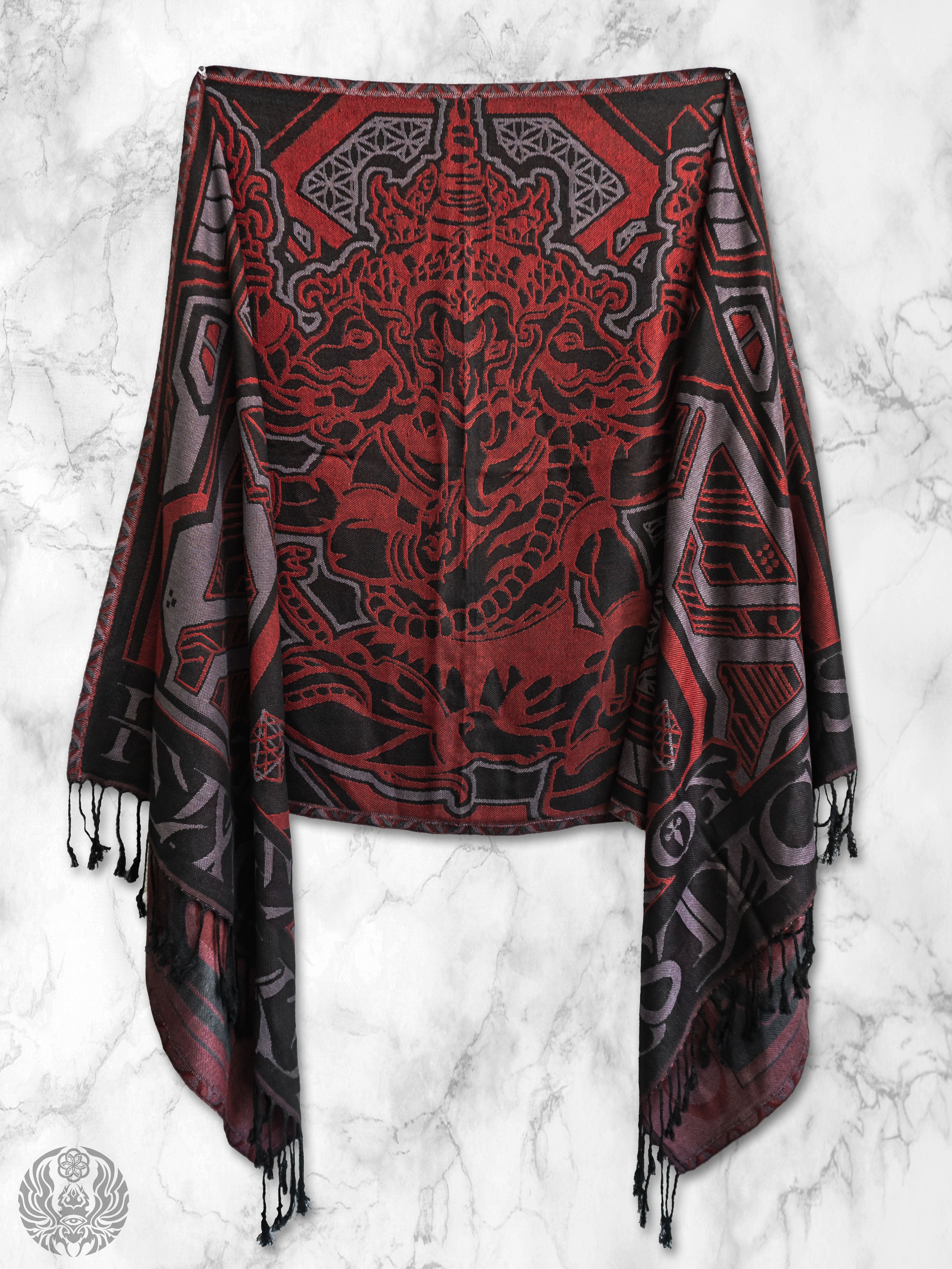 REMOVER OF OBSTACLES ✦ TEMPLE RED ✦ Festival Shawl Shawls