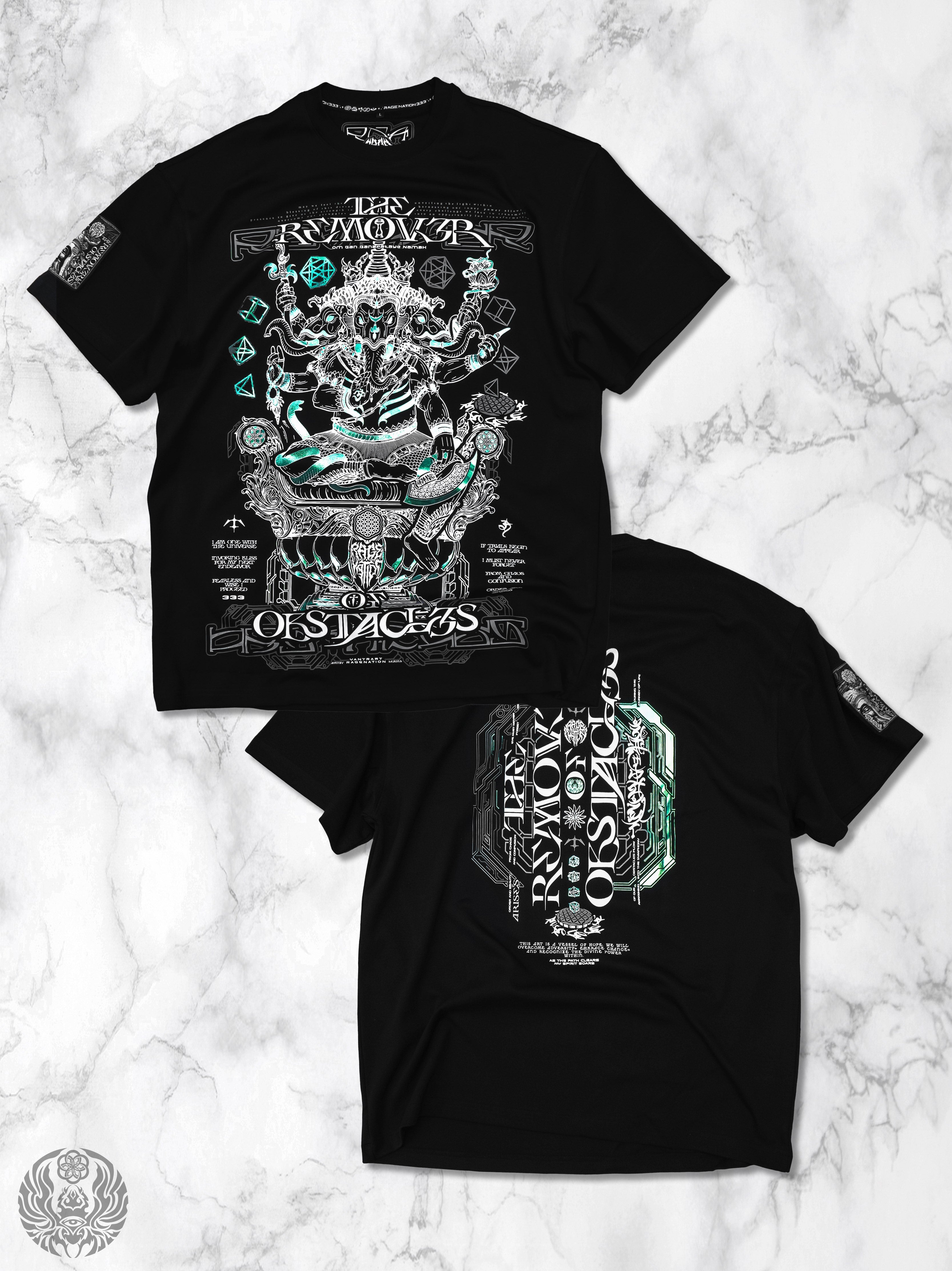 REMOVER OF OBSTACLES V1 ✦ 3-TONE IRIDESCENT FOIL ✦ Premium T-shirt T-Shirt