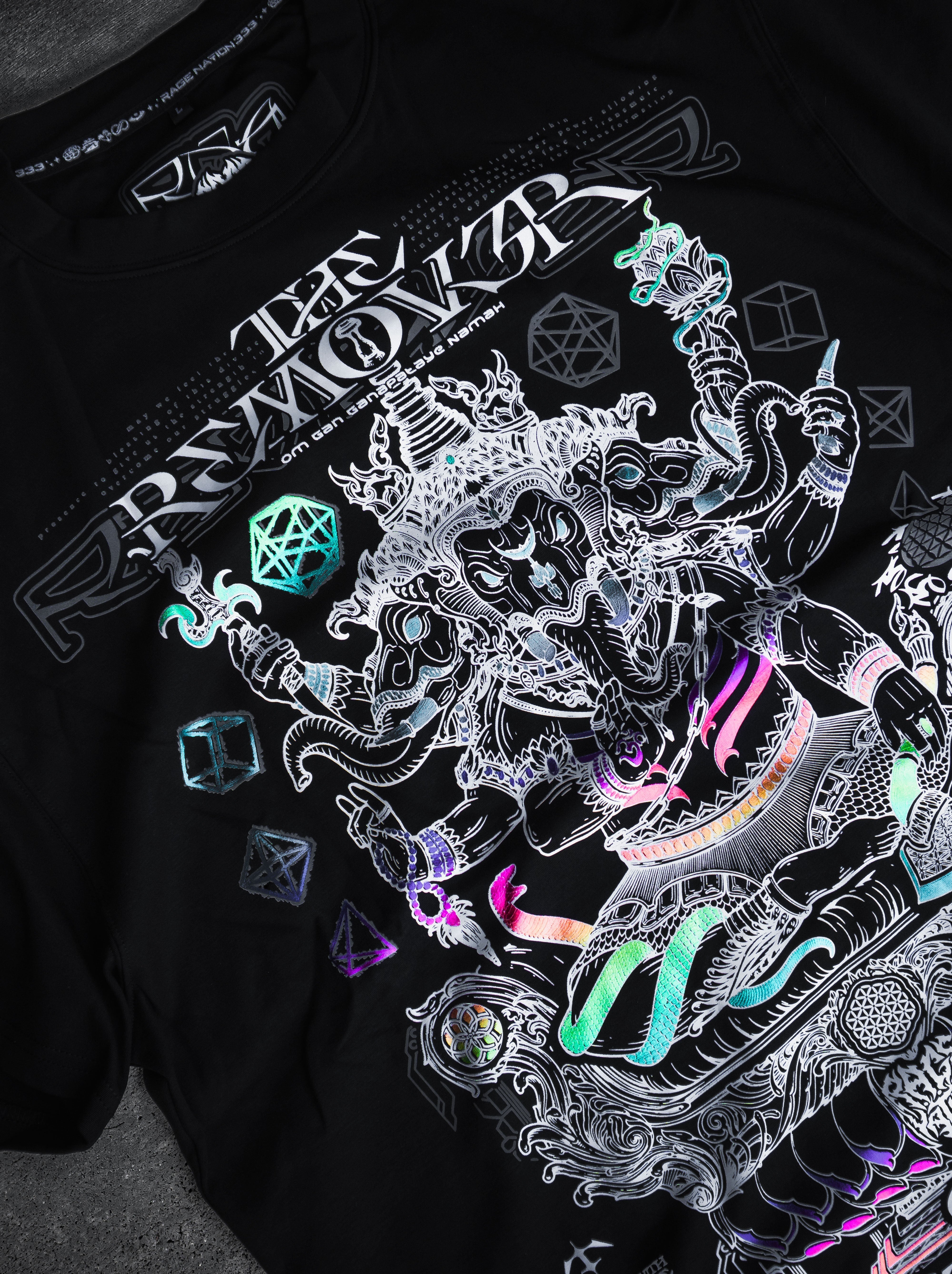 REMOVER OF OBSTACLES V2 ✦ SPECTRUM FOIL ✦ Oversized Premium T-shirt T-Shirt