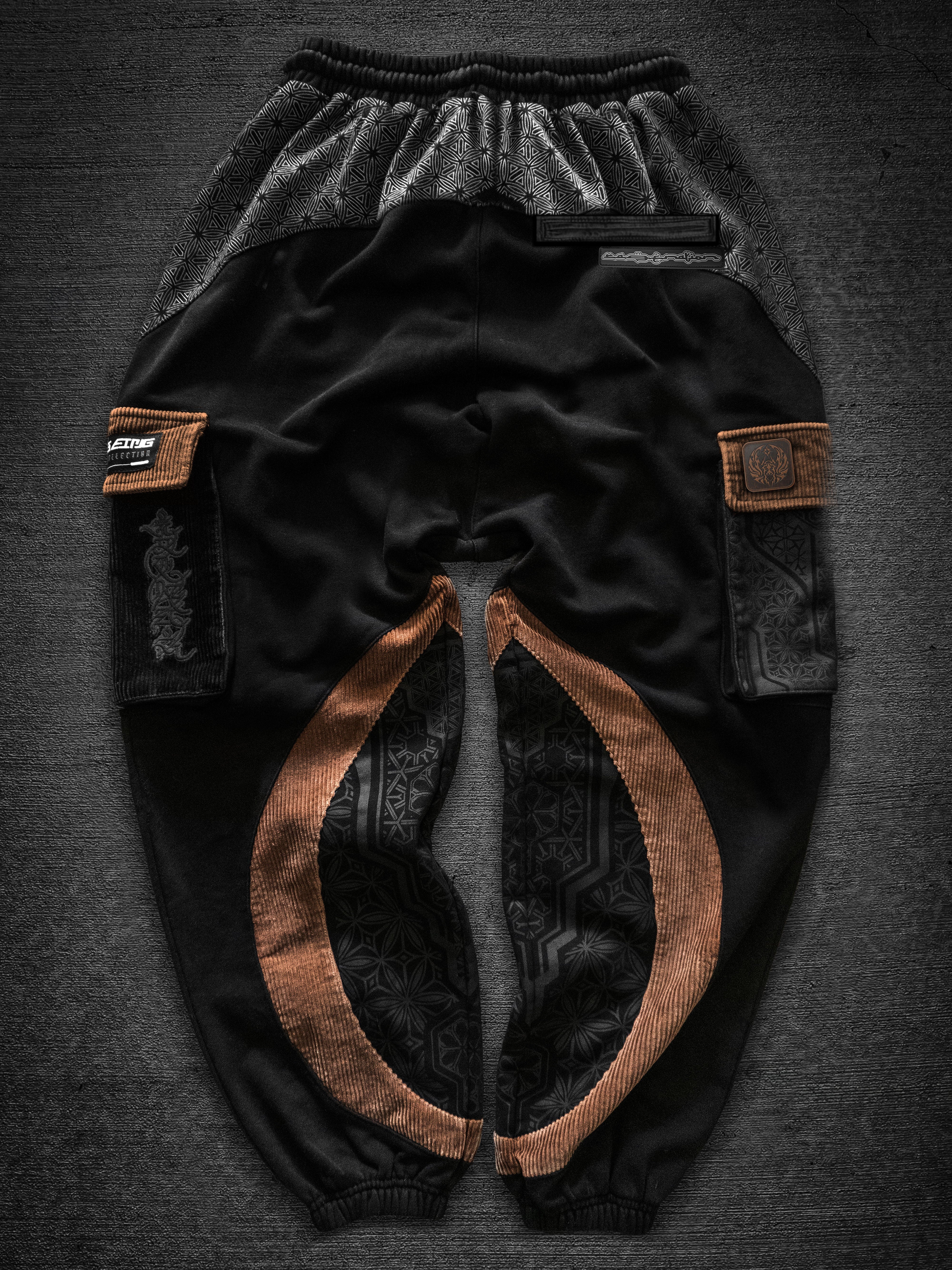 COMING SOON ✦ GEOMETRY OF BEING ✦ Tan/Black ✦ Corduroy Flow Joggers Joggers