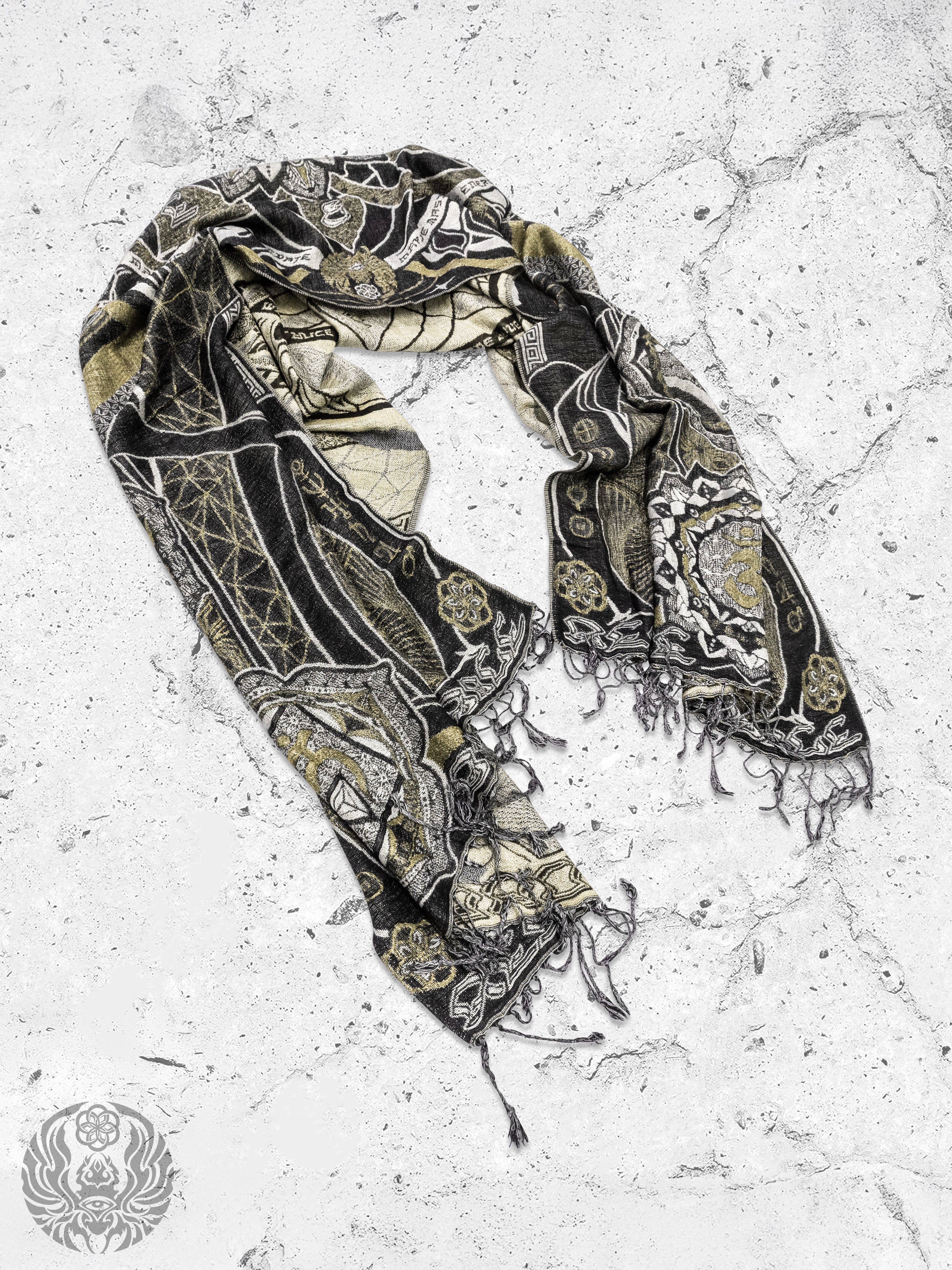 HARMONY HEALS • GOLD • Festival Shawl/Scarf NEW Shawl