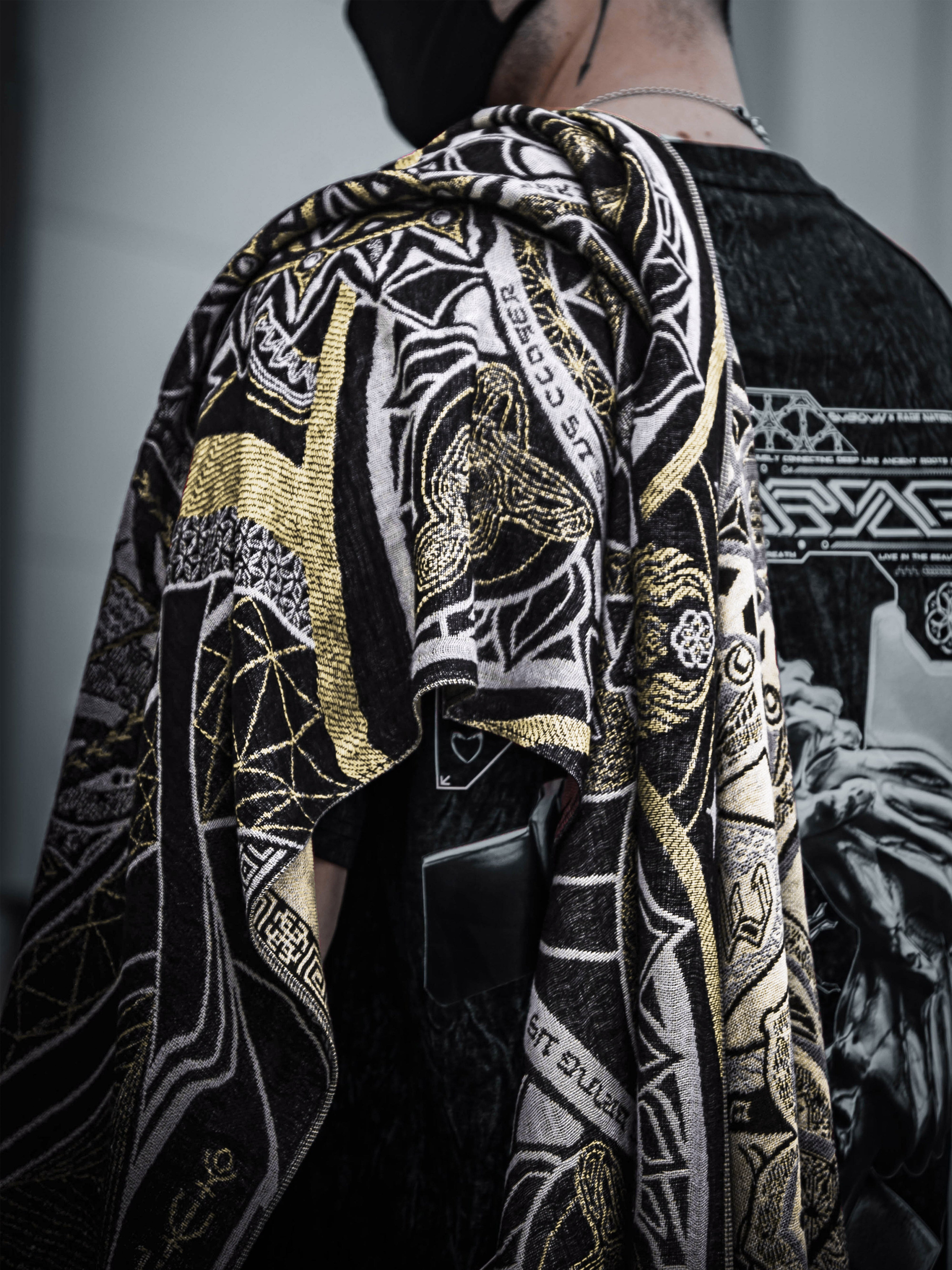 HARMONY HEALS • GOLD • Festival Shawl/Scarf NEW Shawl