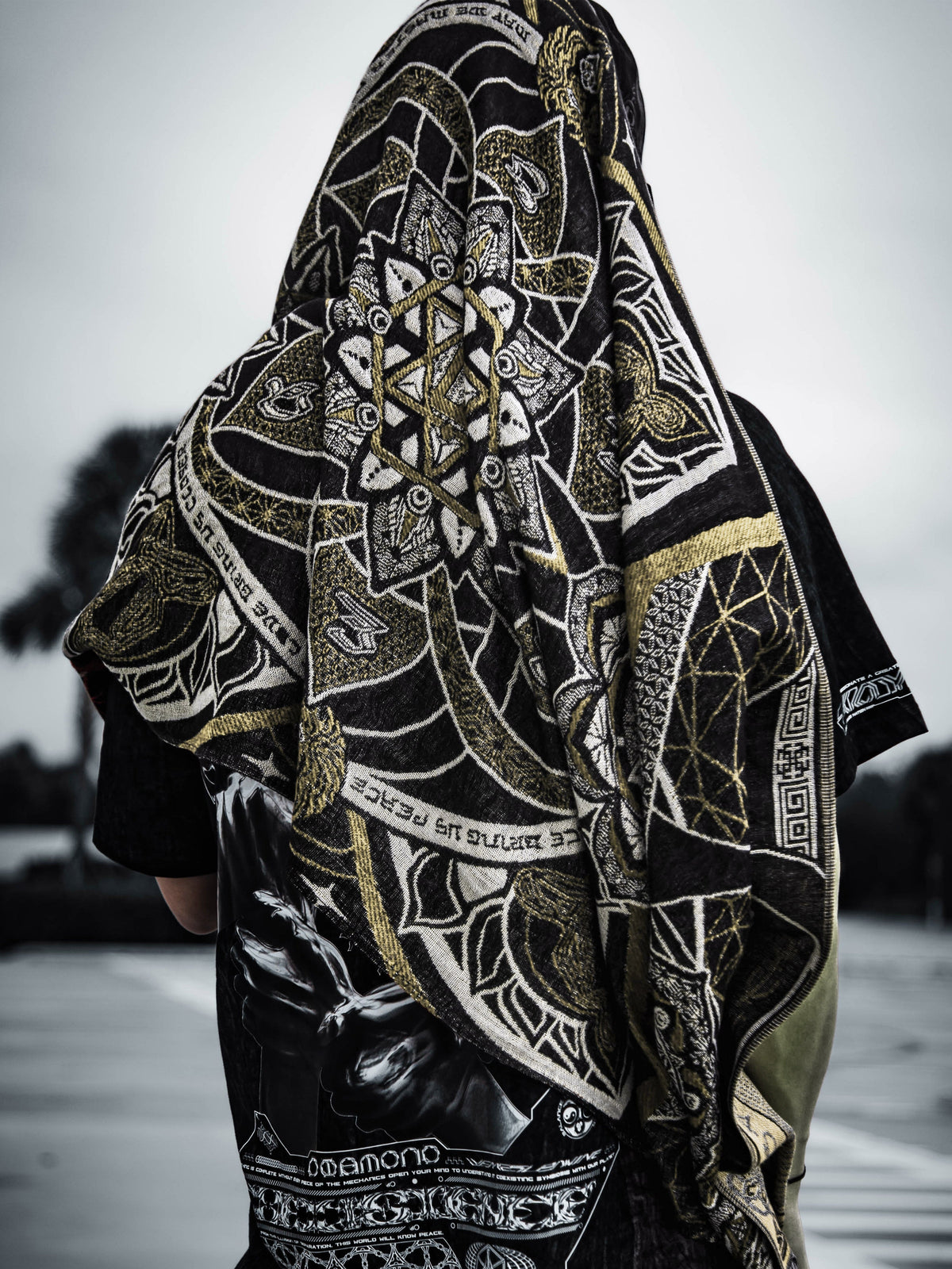 HARMONY HEALS • GOLD • Festival Shawl/Scarf NEW Shawl