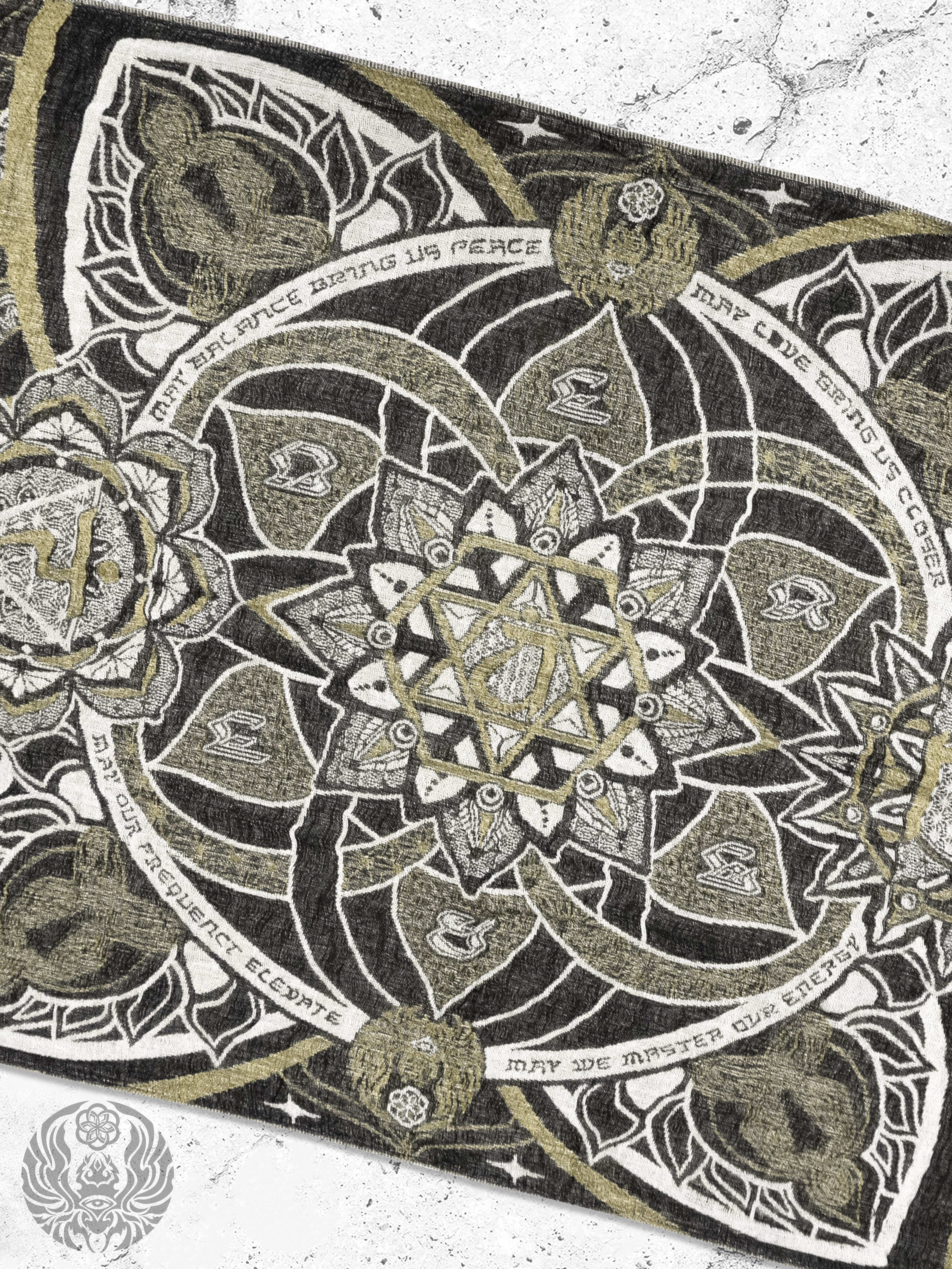 HARMONY HEALS • GOLD • Festival Shawl/Scarf NEW Shawl