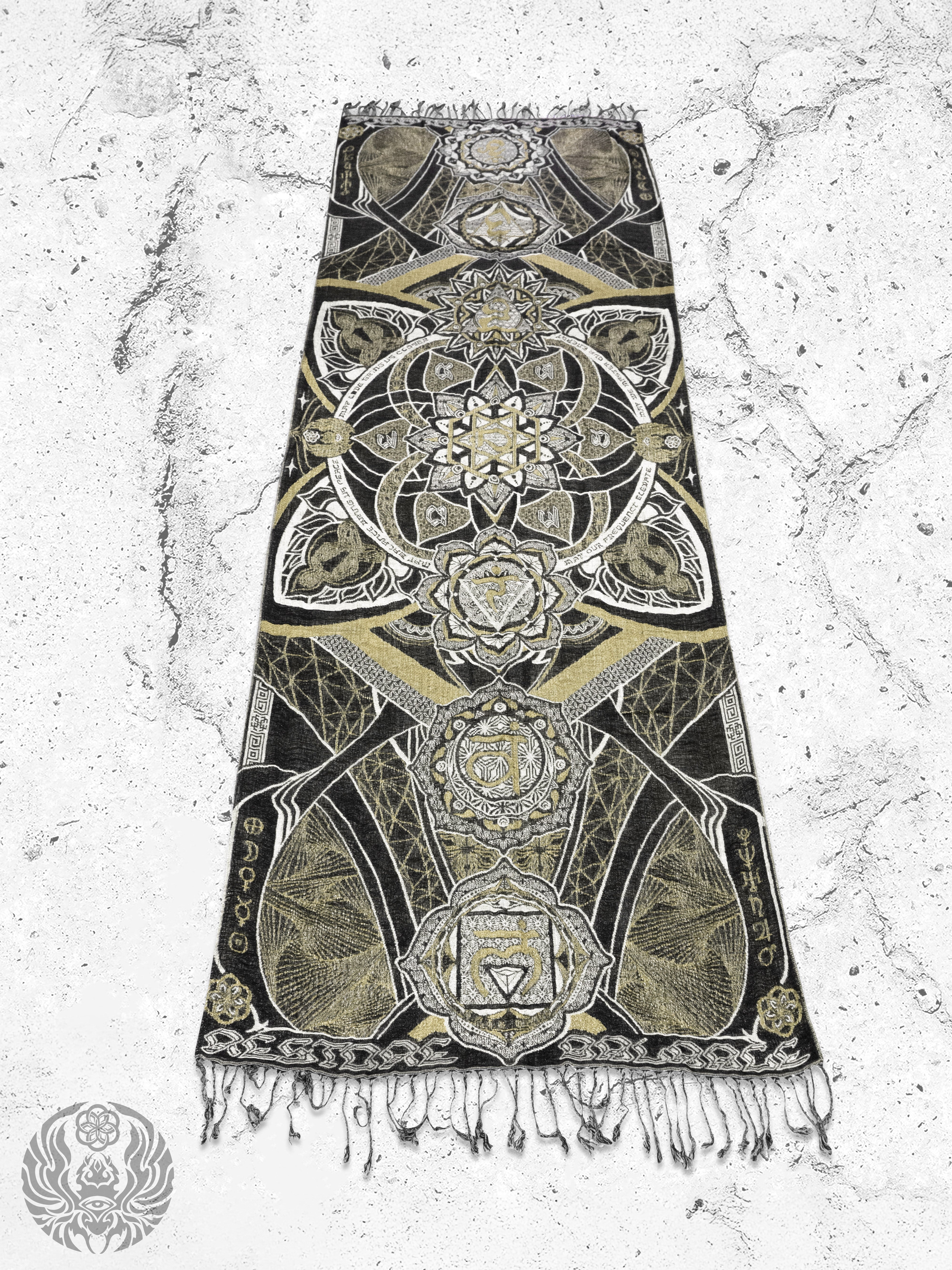 HARMONY HEALS • GOLD • Festival Shawl/Scarf NEW Shawl