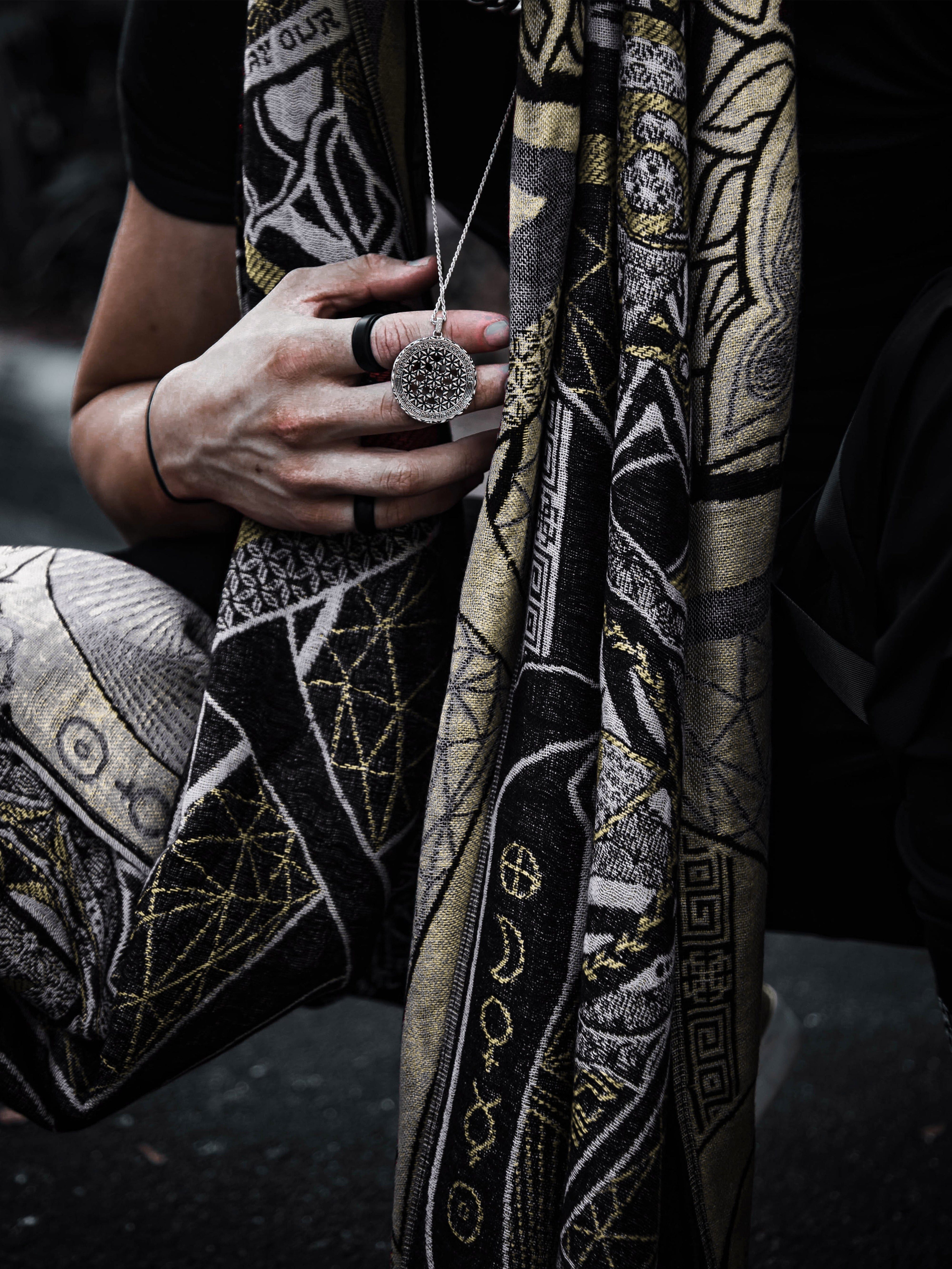 HARMONY HEALS • GOLD • Festival Shawl/Scarf NEW Shawl