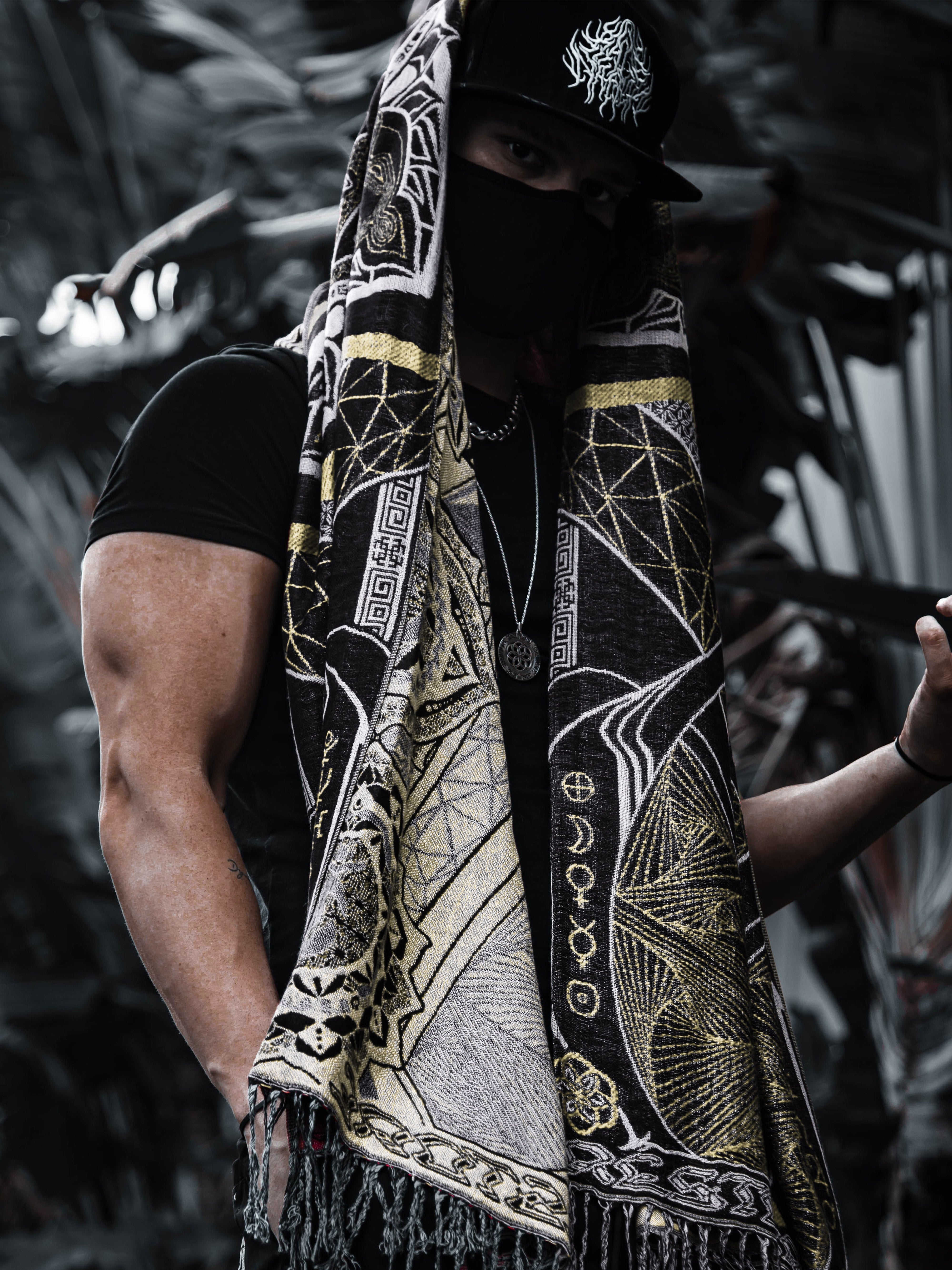 HARMONY HEALS • GOLD • Festival Shawl/Scarf NEW Shawl