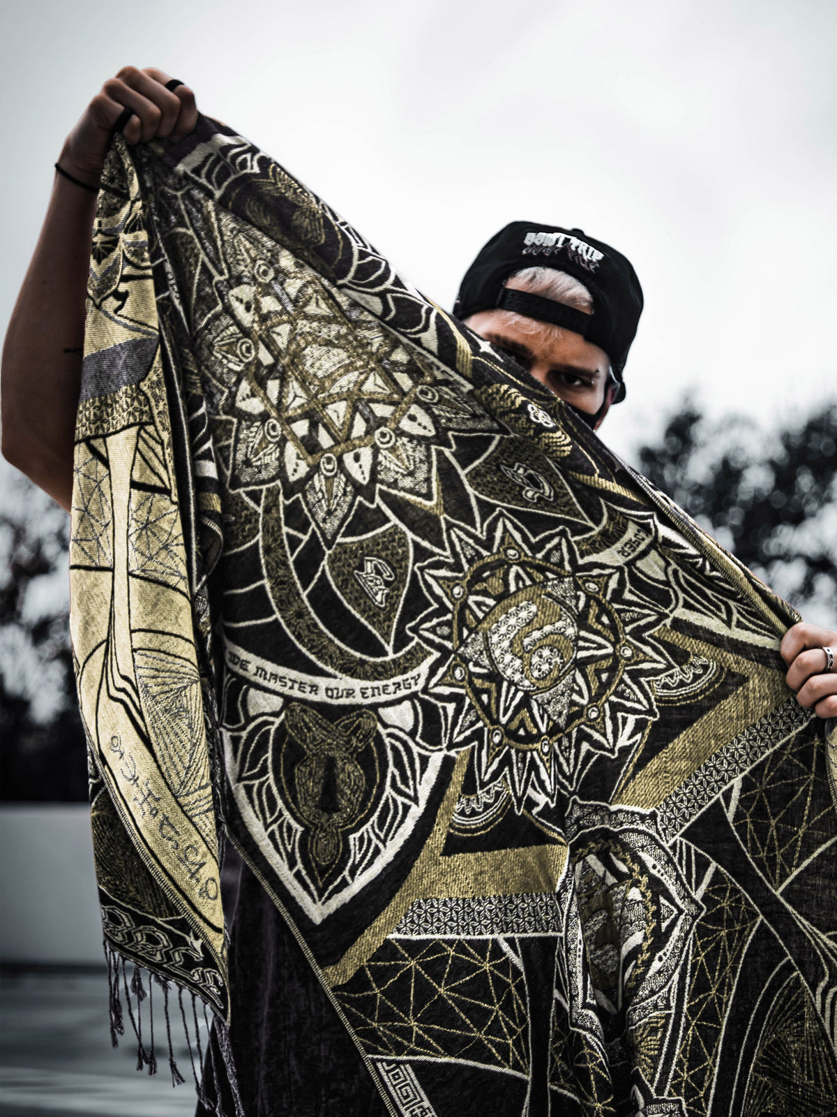 HARMONY HEALS • GOLD • Festival Shawl/Scarf NEW Shawl
