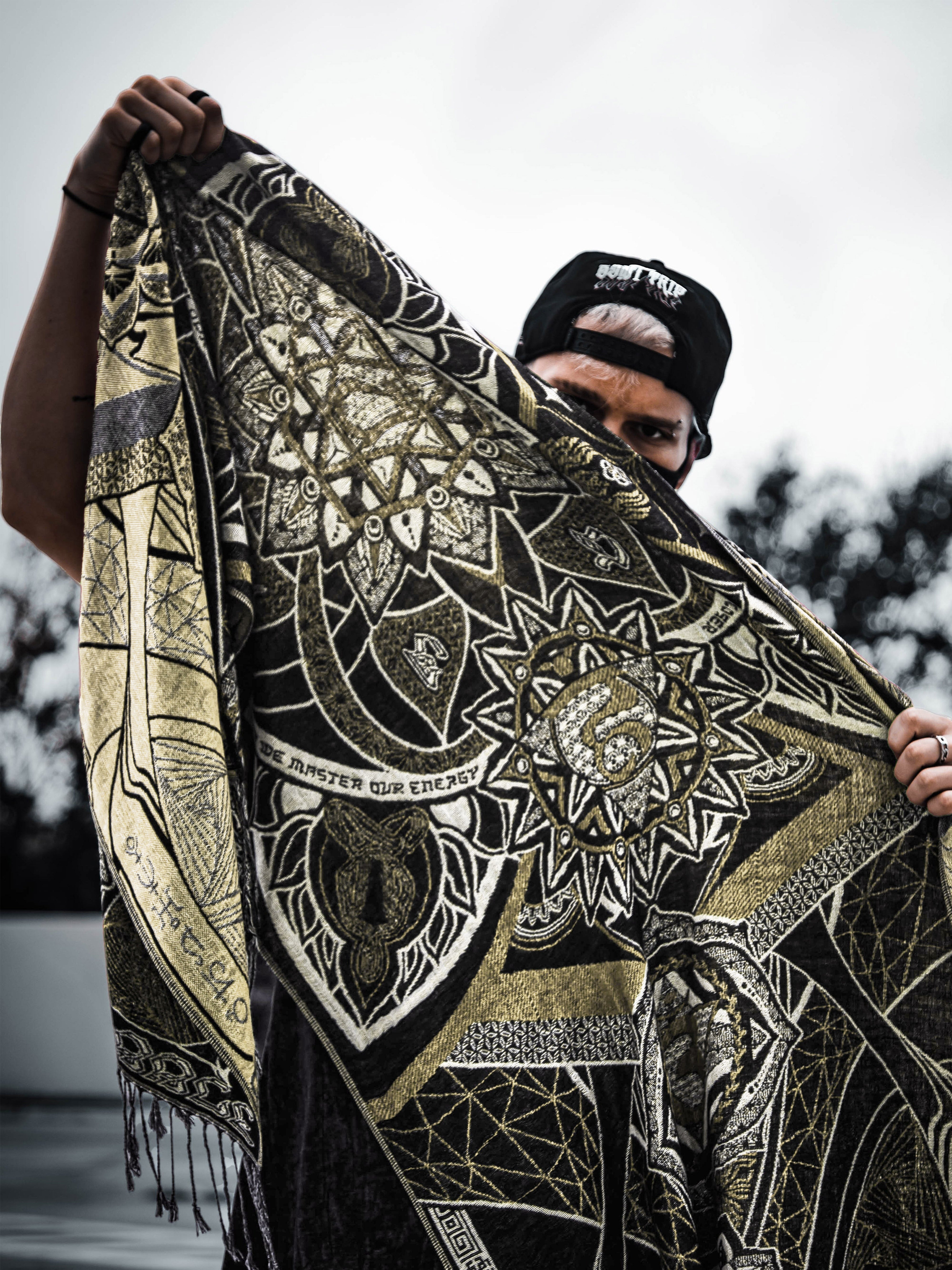 HARMONY HEALS • GOLD • Festival Shawl/Scarf NEW Shawl