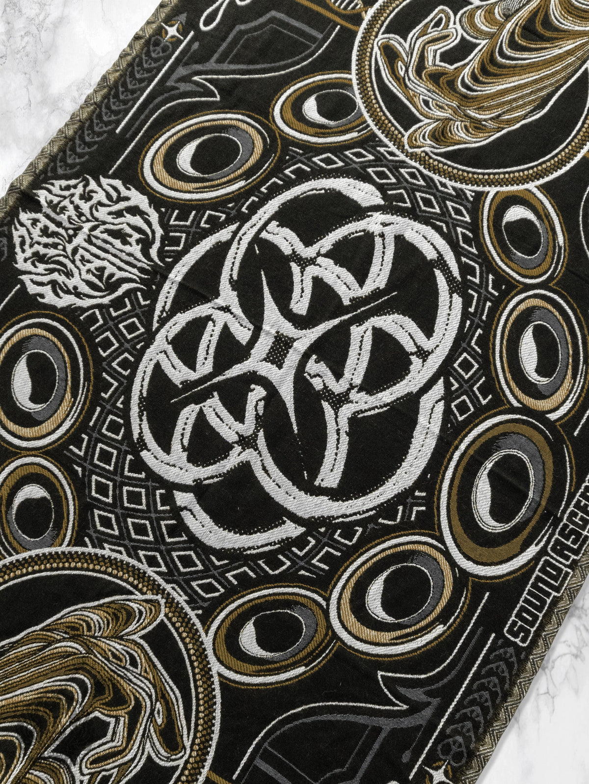 NEW DROP ✦ THE RAVE ✦ Black/Gold Double-Layered Shawl Shawls