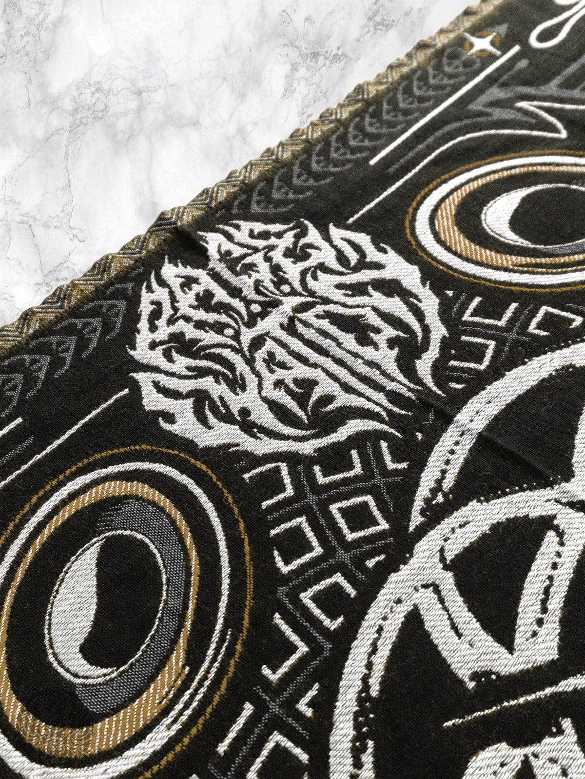 NEW DROP ✦ THE RAVE ✦ Black/Gold Double-Layered Shawl Shawls