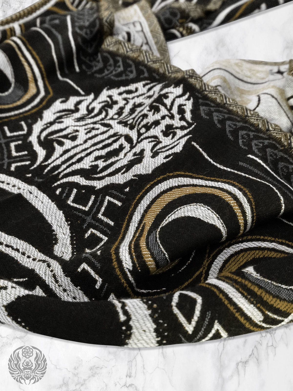 NEW DROP ✦ THE RAVE ✦ Black/Gold Double-Layered Shawl Shawls