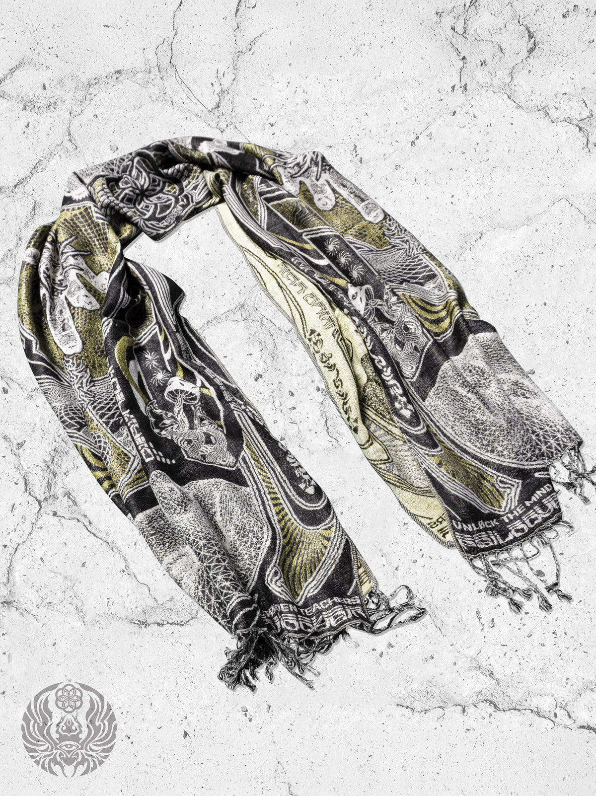 GOLDEN TEACHERS V1 • GOLD • Festival Shawl/Scarf NEW Shawl