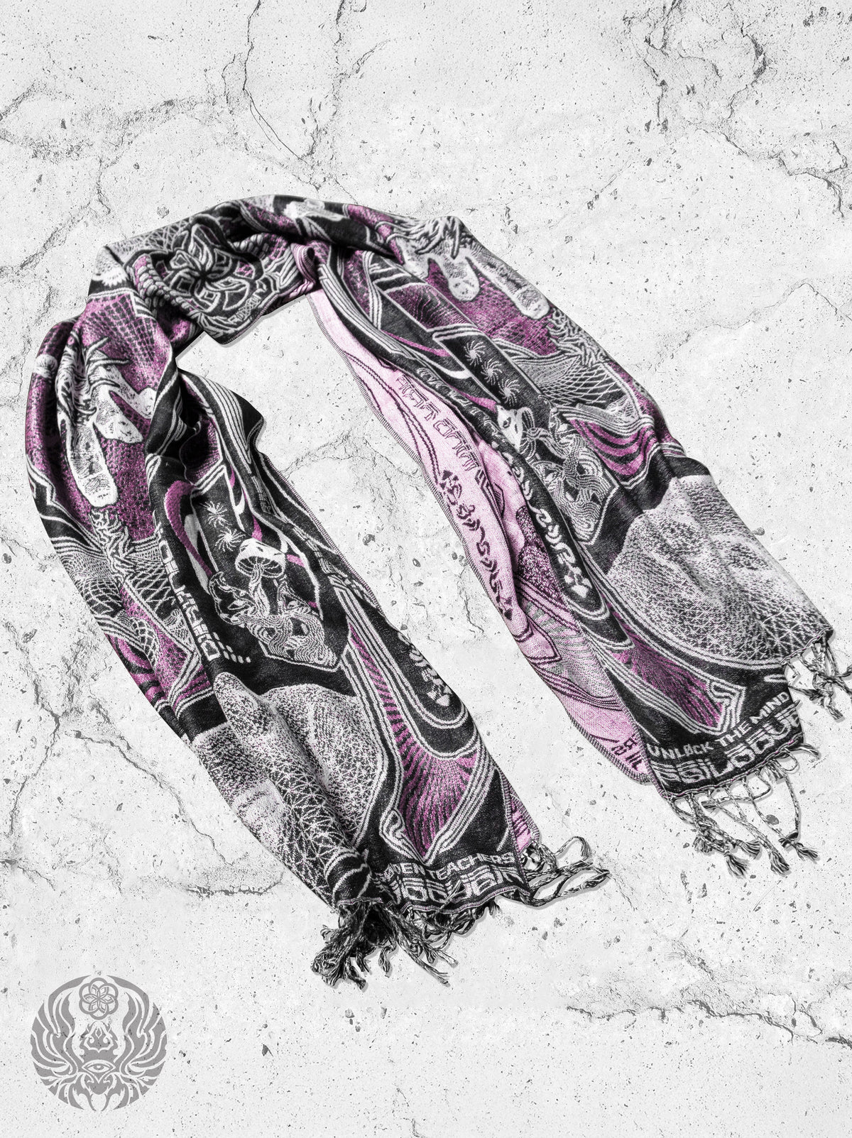 GOLDEN TEACHERS V1 • PINK • Festival Shawl/Scarf Shawl