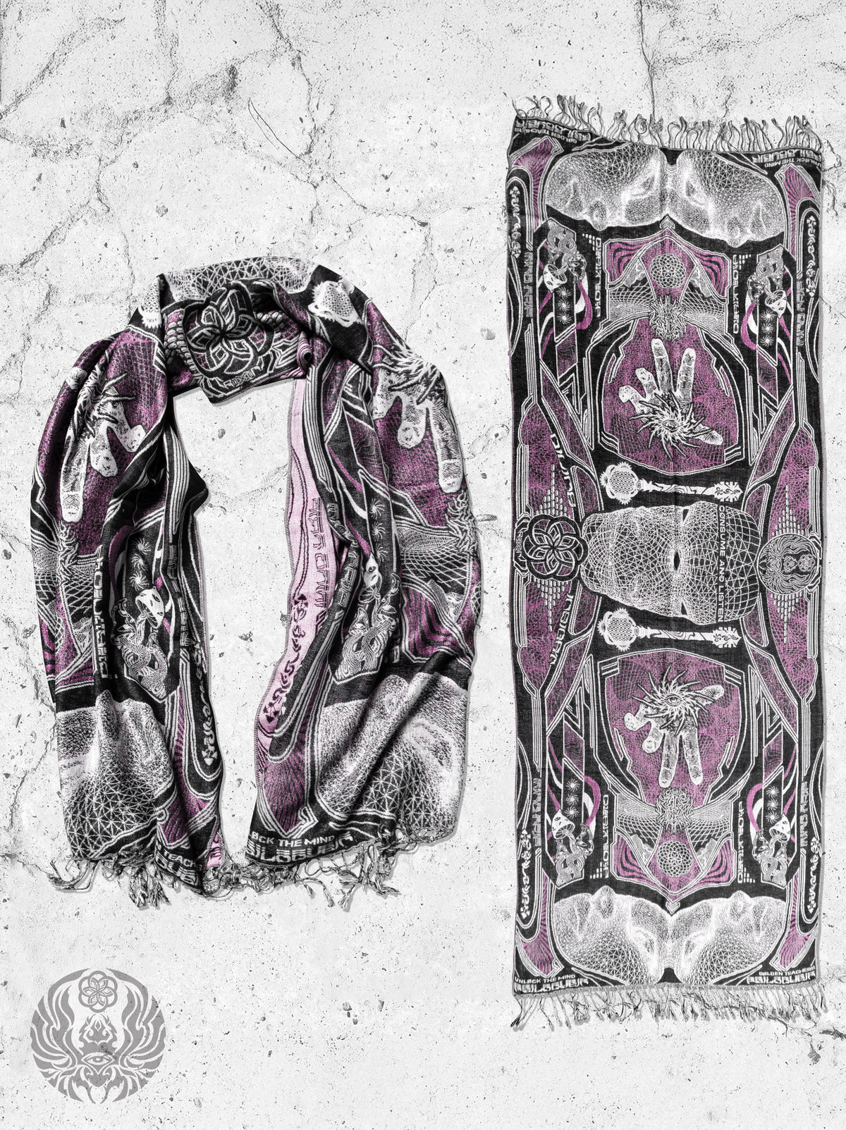 GOLDEN TEACHERS V1 • PINK • Festival Shawl/Scarf Shawl