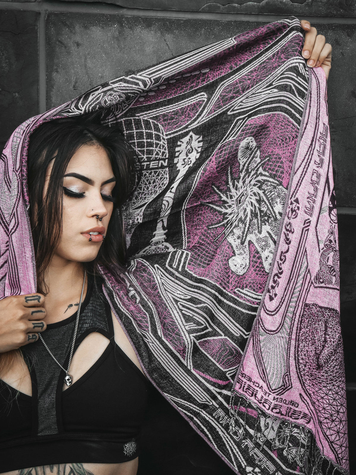 GOLDEN TEACHERS V1 • PINK • Festival Shawl/Scarf Shawl