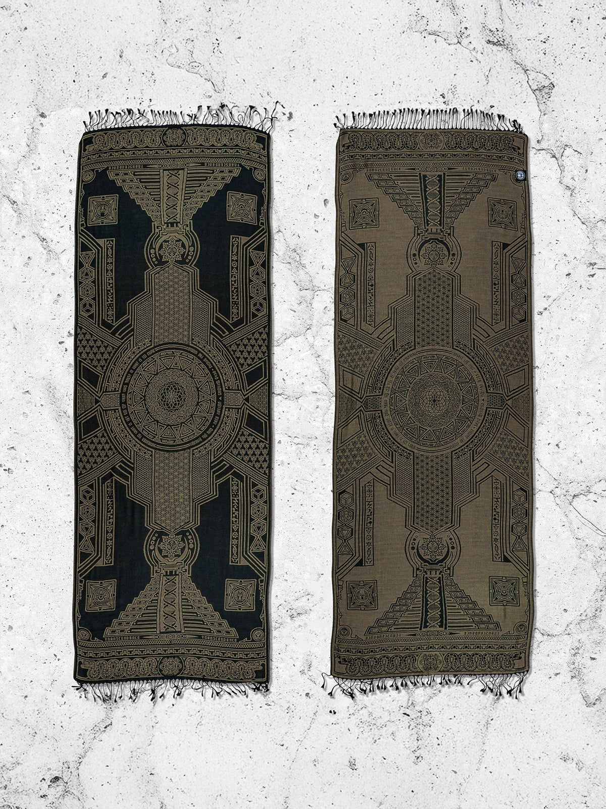 RESTOCKED ✦ TRANSCENDENCE • GOLD • GROKKO • Reversible Festival Shawl/Scarf Shawls