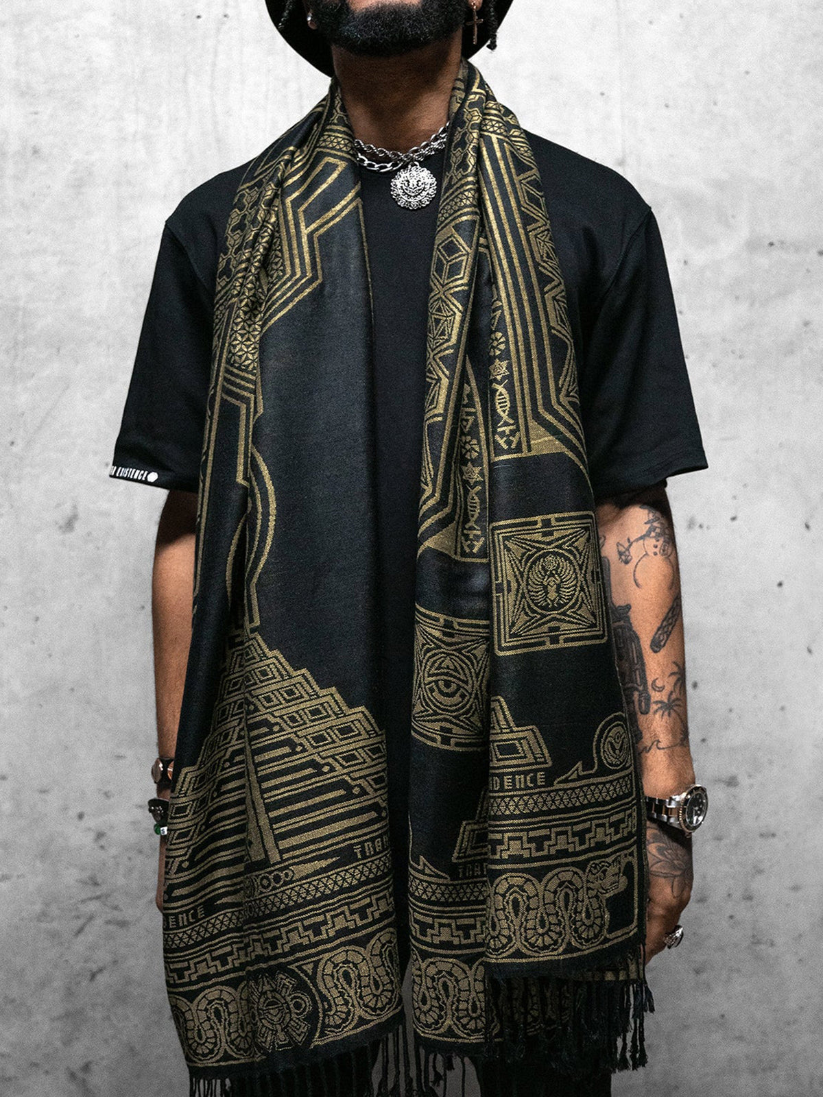 RESTOCKED ✦ TRANSCENDENCE • GOLD • GROKKO • Reversible Festival Shawl/Scarf Shawls