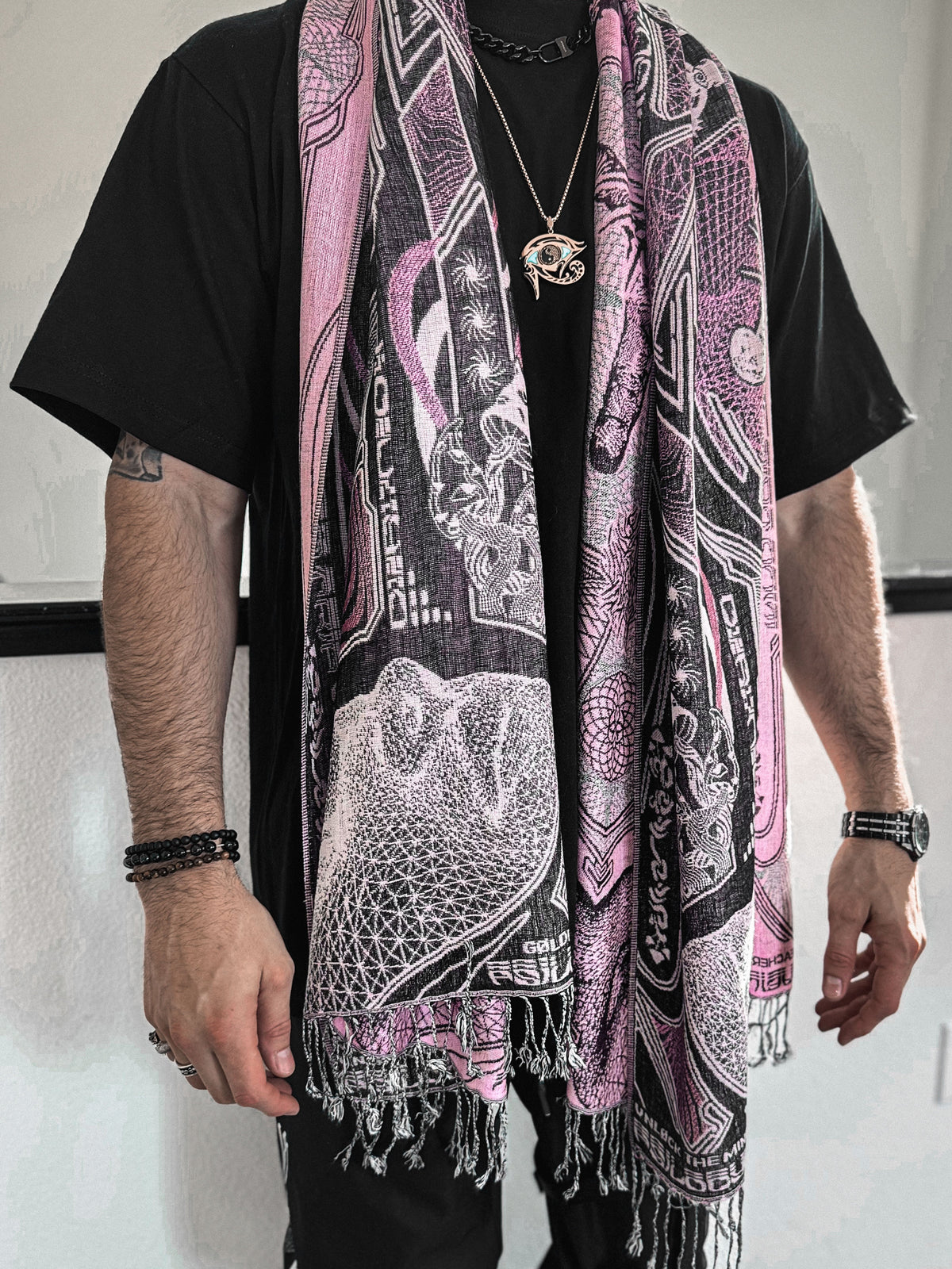 GOLDEN TEACHERS V1 • PINK • Festival Shawl/Scarf Shawl