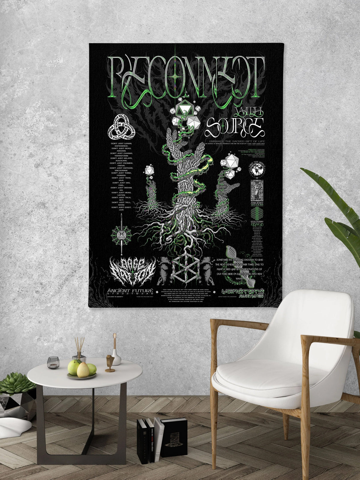 RECONNECT WITH SOURCE V2 ✦ YANTRART x RAGE NATION ✦ Limited Edition Canvas Canvas