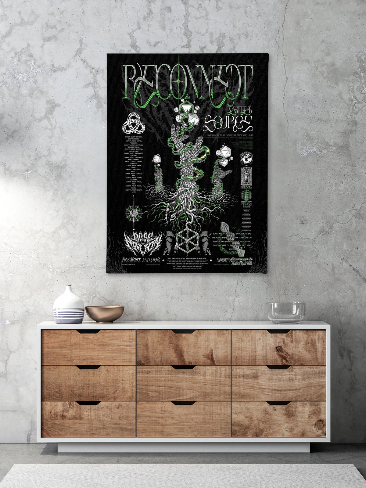 RECONNECT WITH SOURCE V2 ✦ YANTRART x RAGE NATION ✦ Limited Edition Canvas Canvas