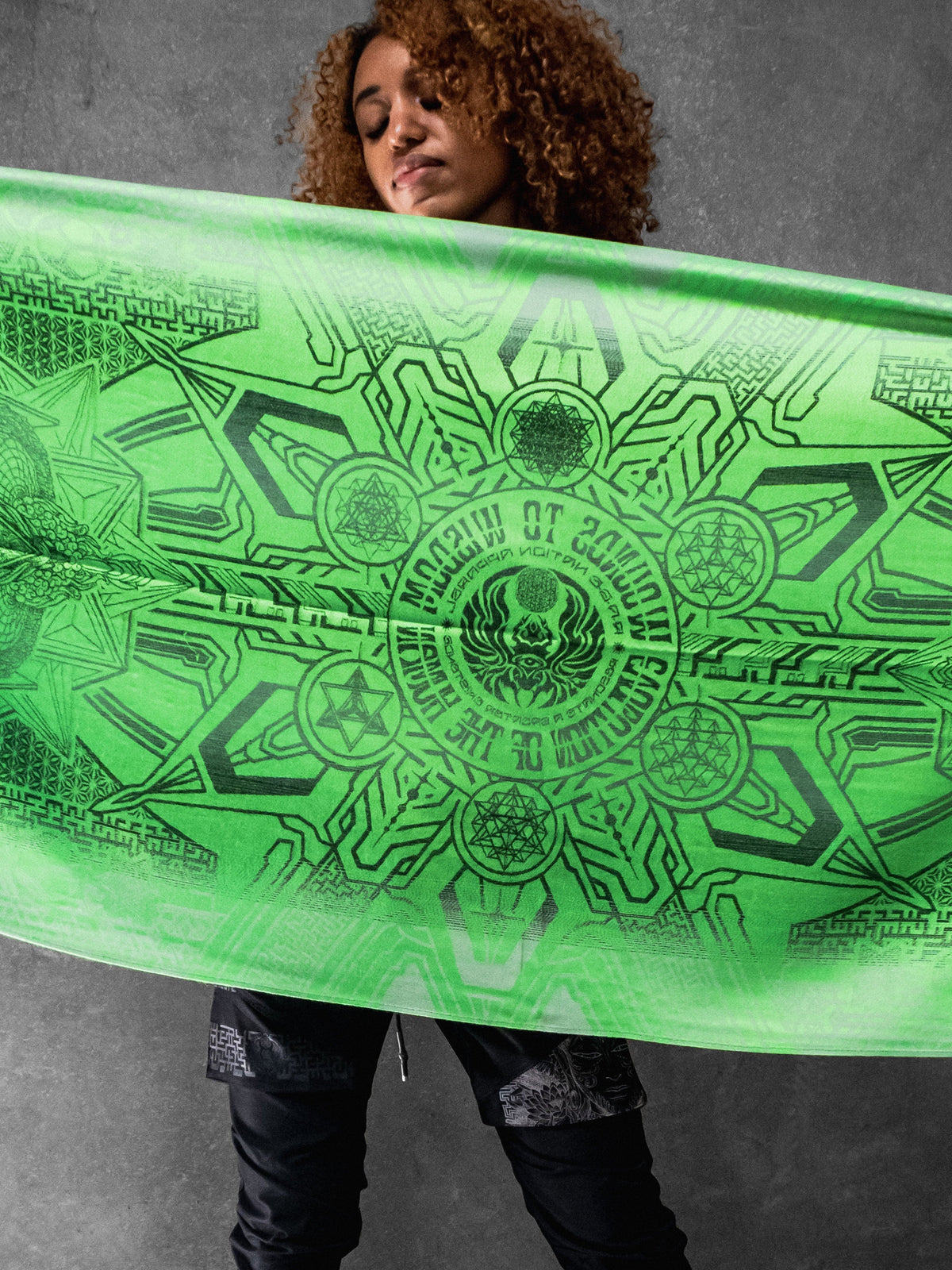 WOUNDS TO WISDOM • Yantrart x Rage Nation • UV-Reactive Gradient Shawl Shawls