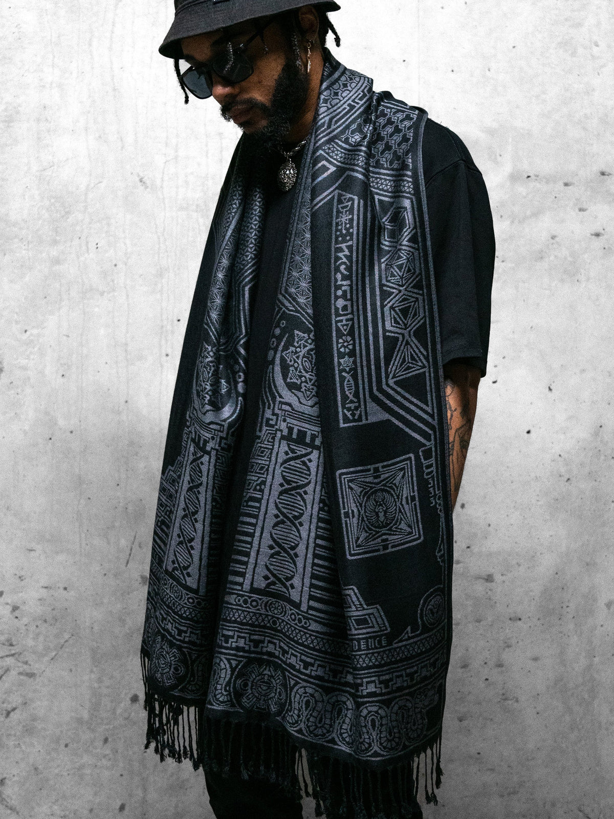 RESTOCKED ✦ TRANSCENDENCE • SMOKE • GROKKO • Reversible Festival Shawl/Scarf Shawls
