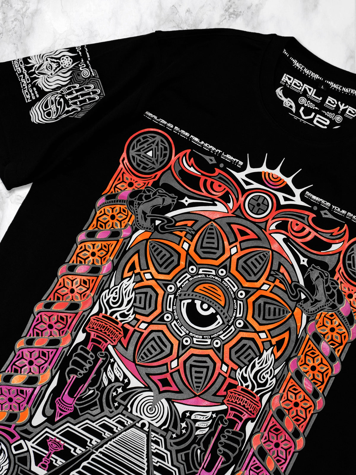 PRE-ORDER ✦ REAL EYES 2.0 ✦ Sunset Gradient ✦ Premium T-Shirt Coming Soon