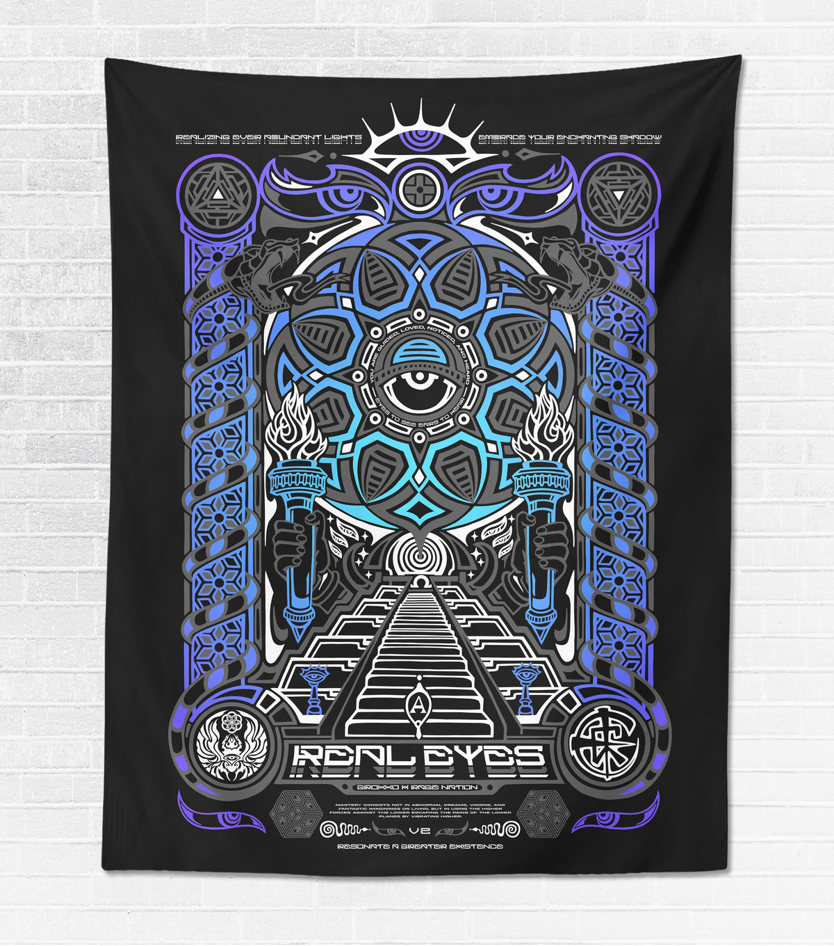 REAL EYES 2.0 ✦ GROKKO ✦ 111 Limited Edition Tapestry Tapestry