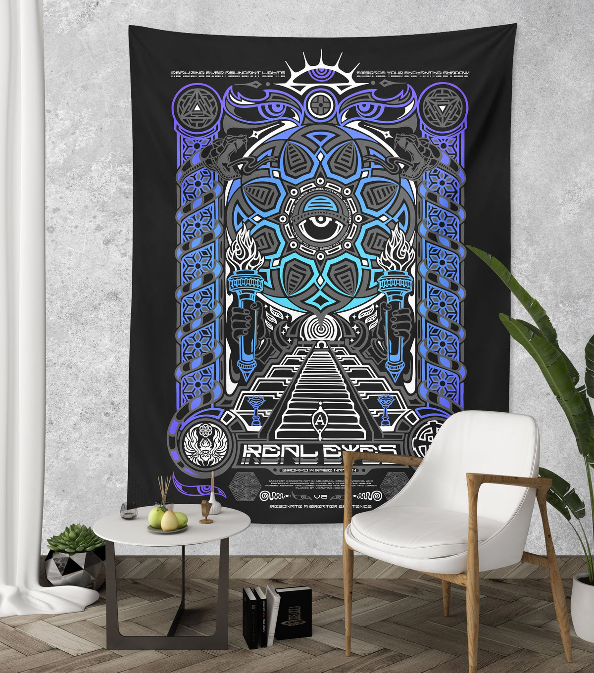 REAL EYES 2.0 ✦ GROKKO ✦ 111 Limited Edition Tapestry Tapestry