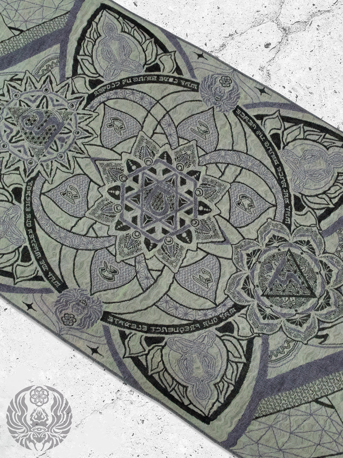 NEW RELEASE • HARMONY HEALS • UV-REACTIVE GREEN MINT • Festival Shawl/Scarf Shawl