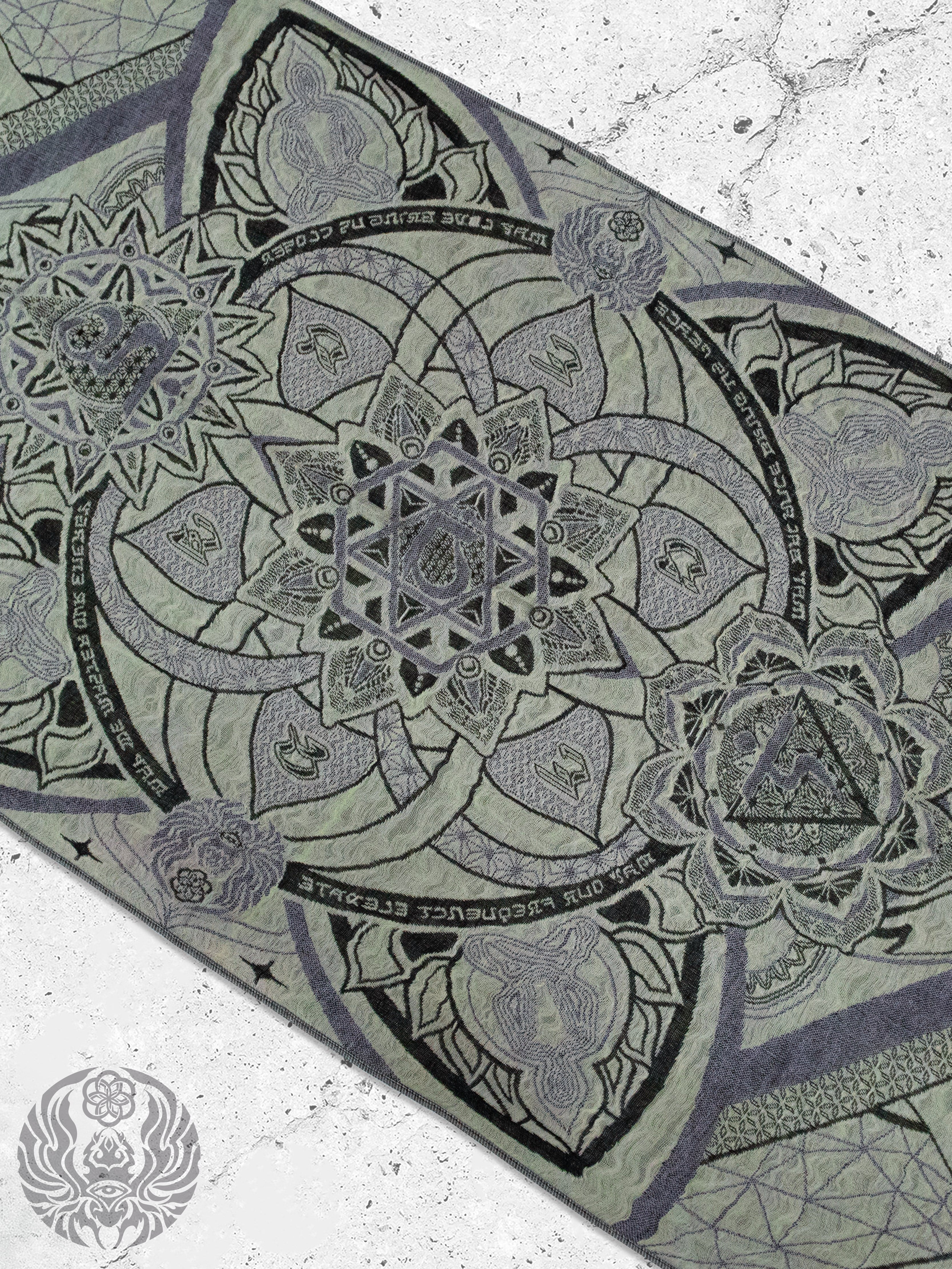 NEW RELEASE • HARMONY HEALS • UV-REACTIVE GREEN MINT • Festival Shawl/Scarf Shawl