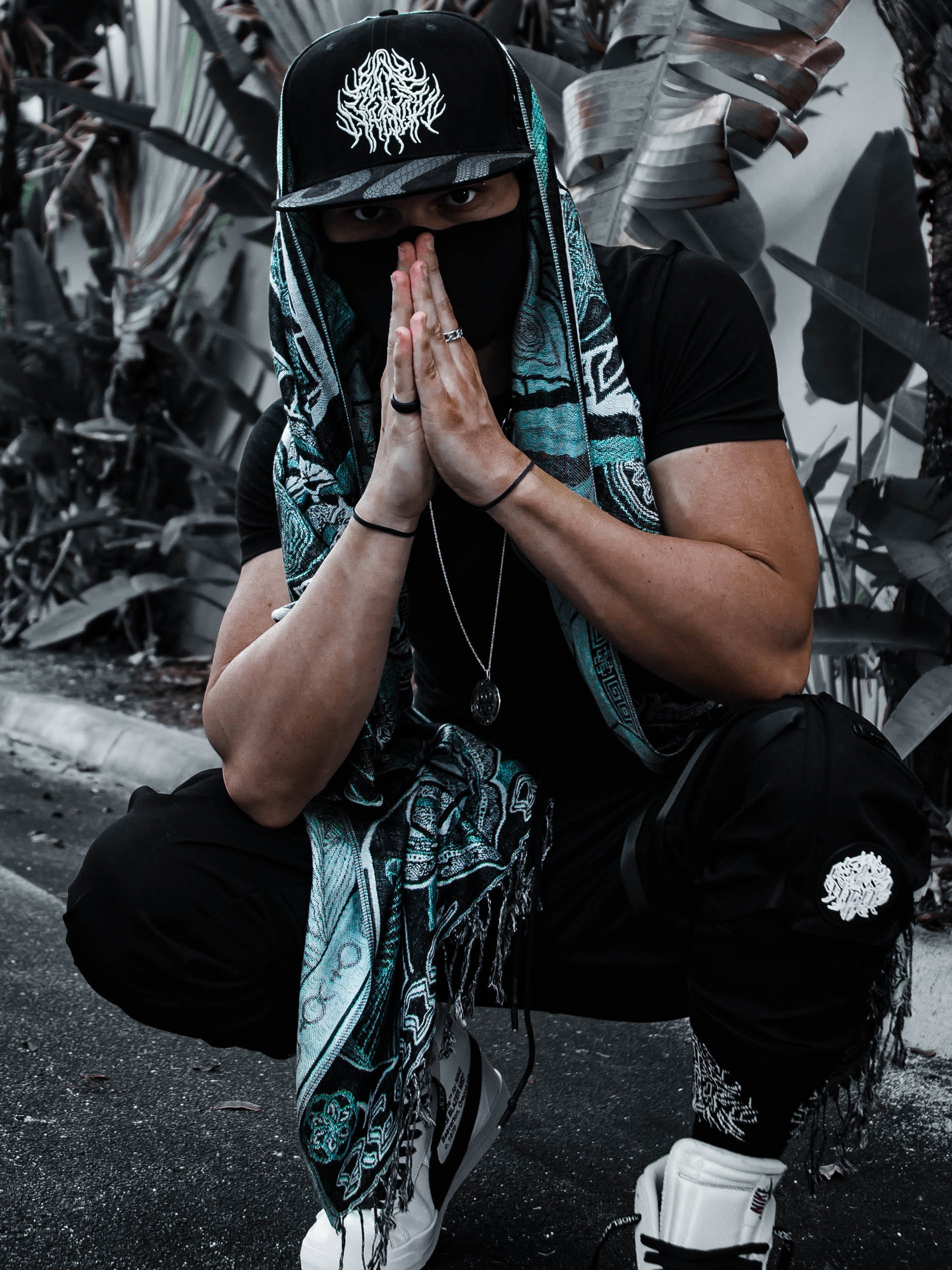 RESTOCKED ✦ HARMONY HEALS • UV REACTIVE TEAL • Festival Shawl/Scarf Shawl