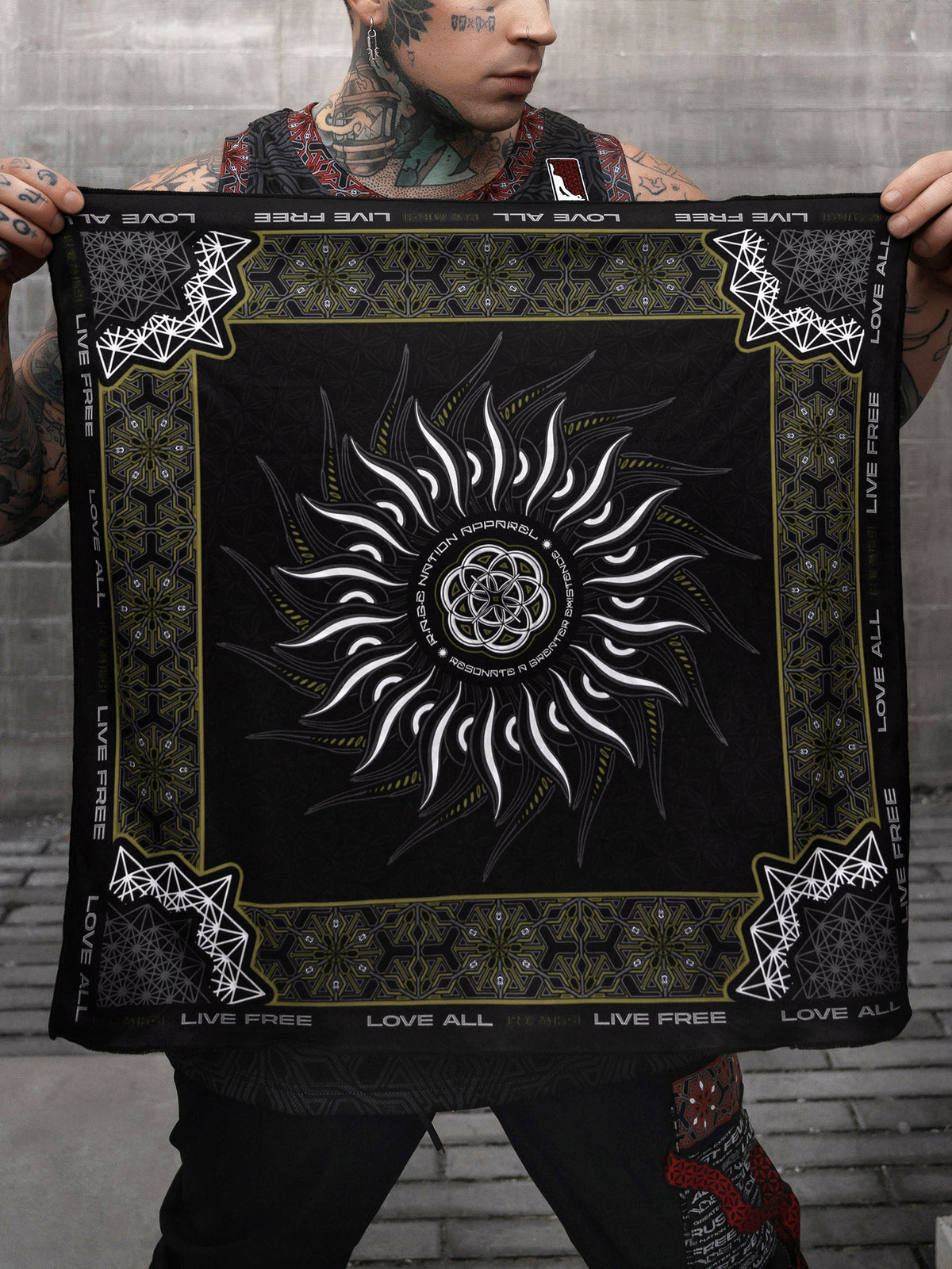 PRE-ORDER ✦ PROTECTED BY INTENT ✦ Gold Double-sided Bandana Coming Soon