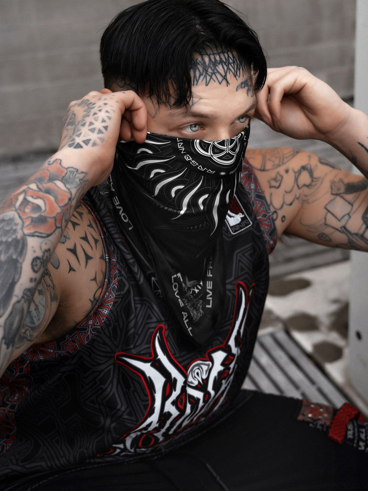 PRE-ORDER ✦ PROTECTED BY INTENT ✦ Slate Double-sided Bandana Coming Soon