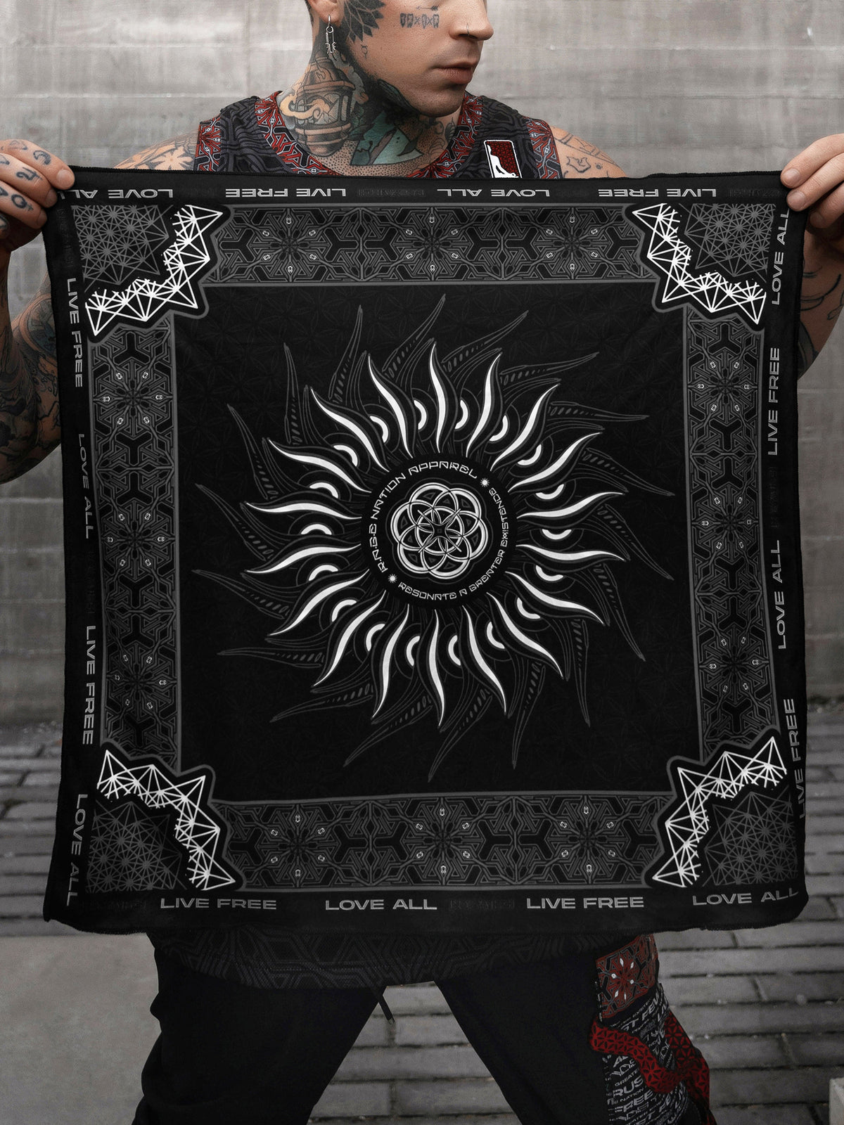 PRE-ORDER ✦ PROTECTED BY INTENT ✦ Slate Double-sided Bandana Coming Soon