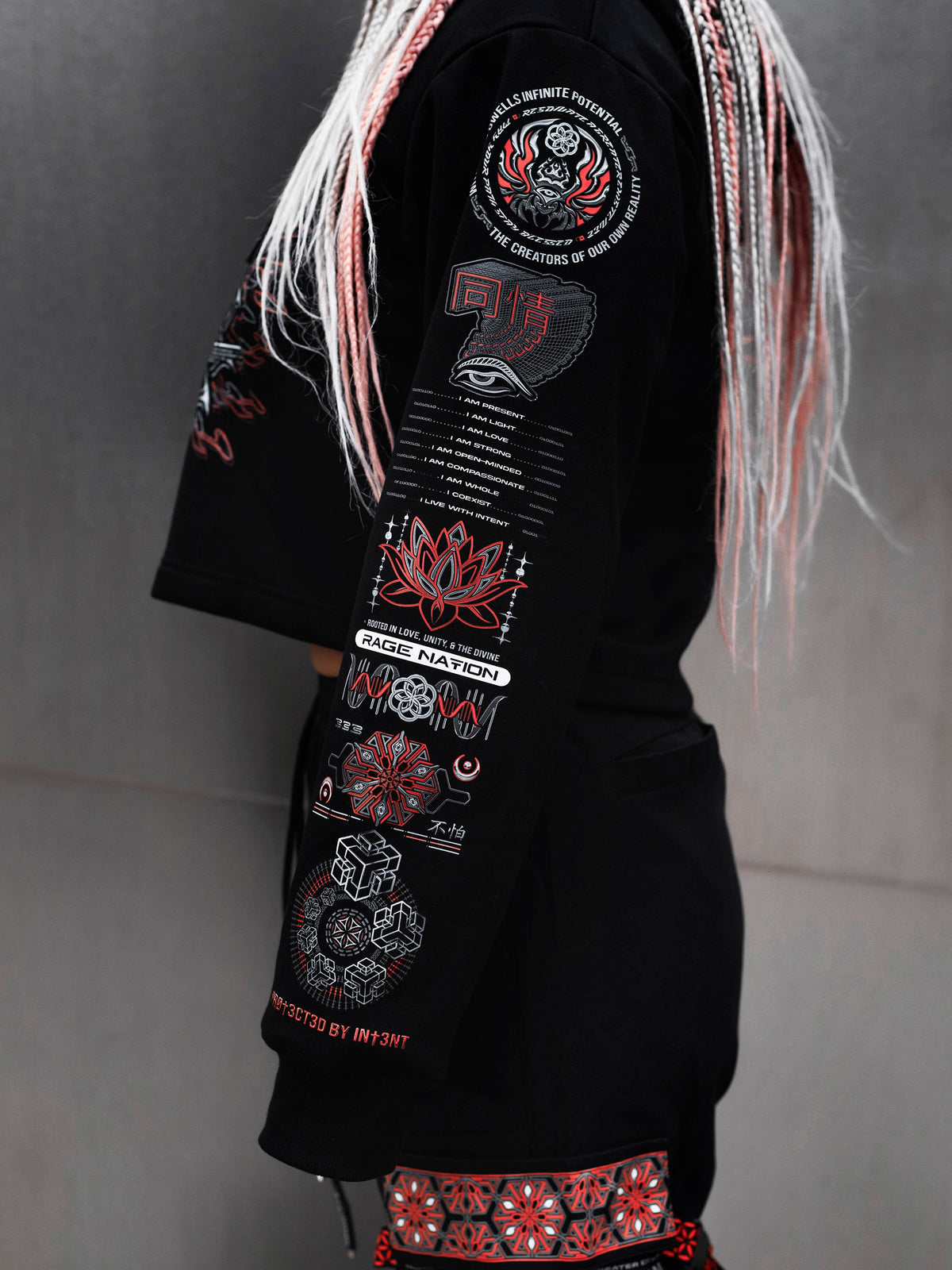 PRE-ORDER ✦ PROTECTED BY INTENT V1 ✦ Luxe Fabric Cropped Hoodie Coming Soon