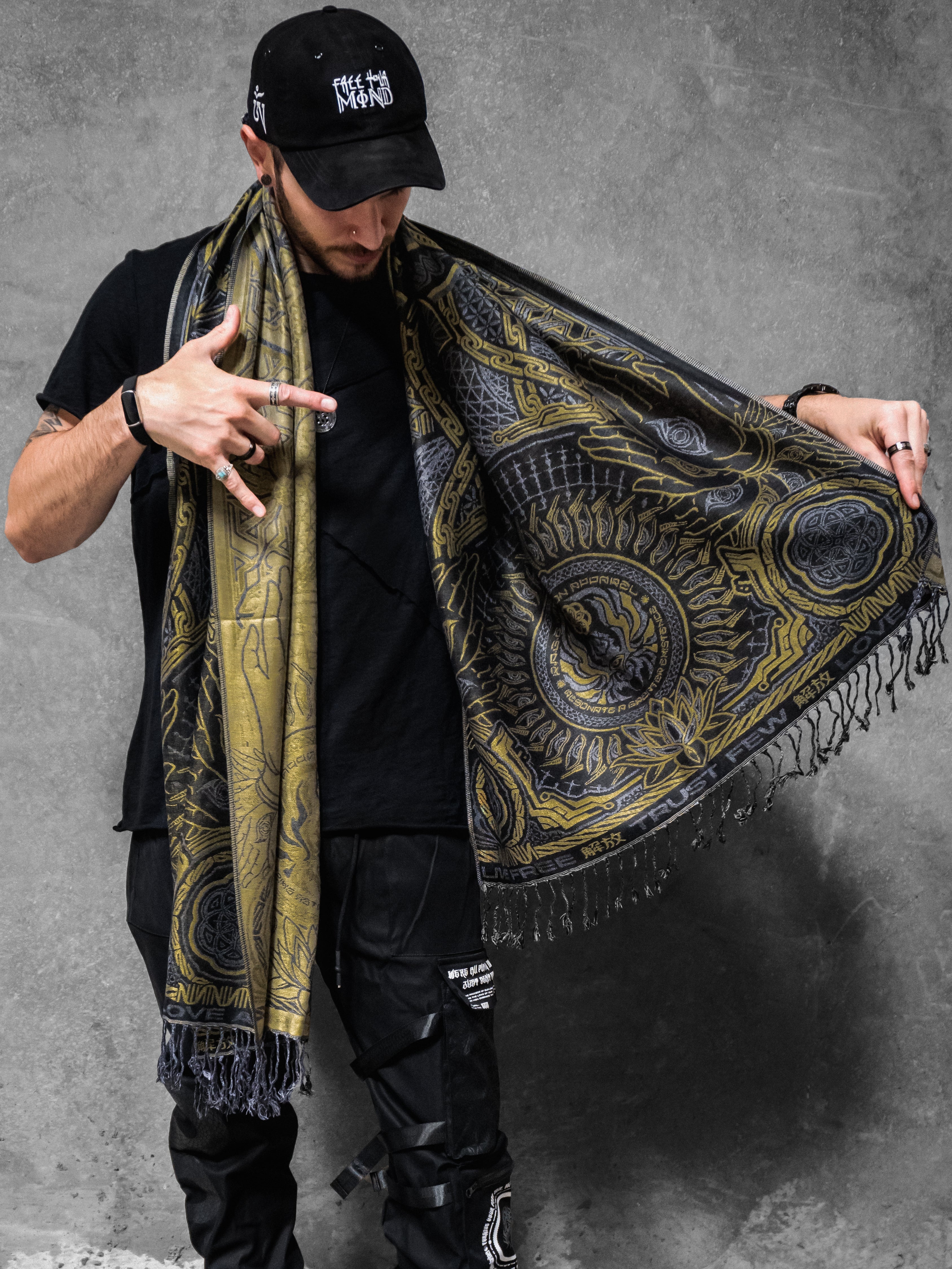 PROTECTED BY INTENT ✦ GOLD ✦ FESTIVAL SHAWL Shawls 