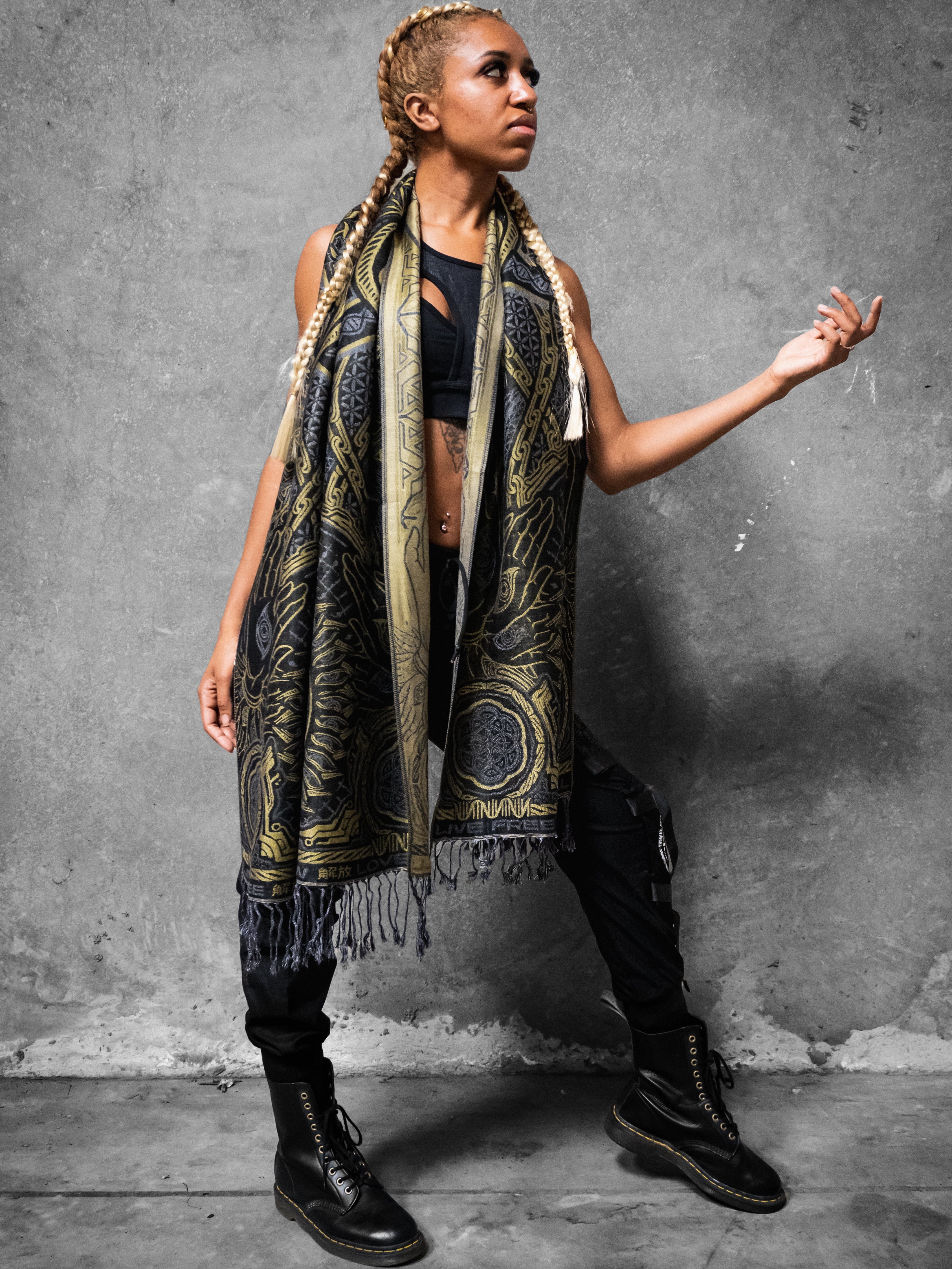 PROTECTED BY INTENT ✦ GOLD ✦ FESTIVAL SHAWL Shawls
