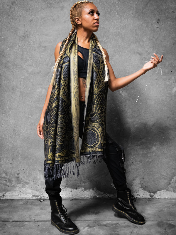 PROTECTED BY INTENT ✦ GOLD ✦ FESTIVAL SHAWL Shawls