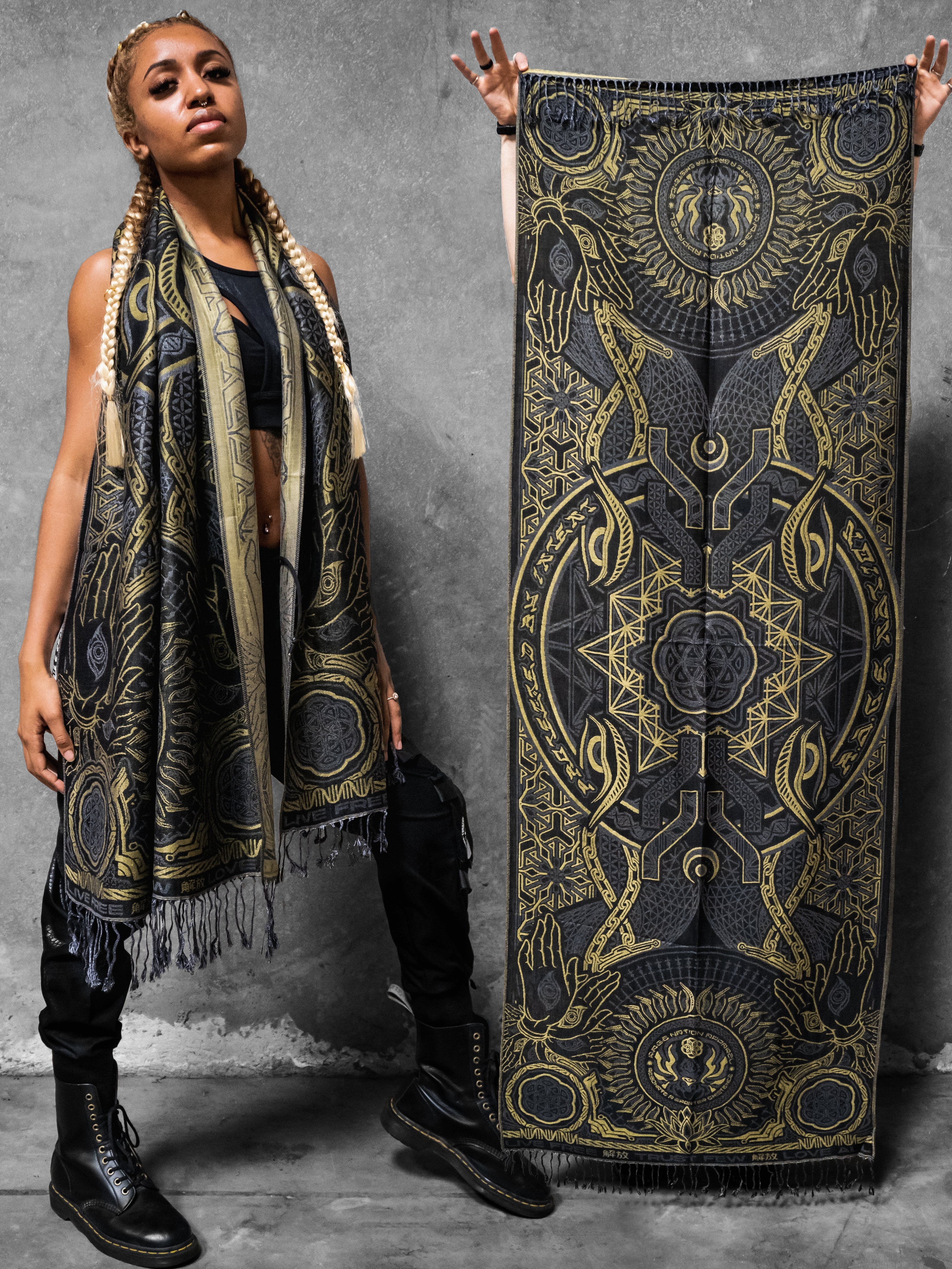 PROTECTED BY INTENT ✦ GOLD ✦ FESTIVAL SHAWL Shawls 