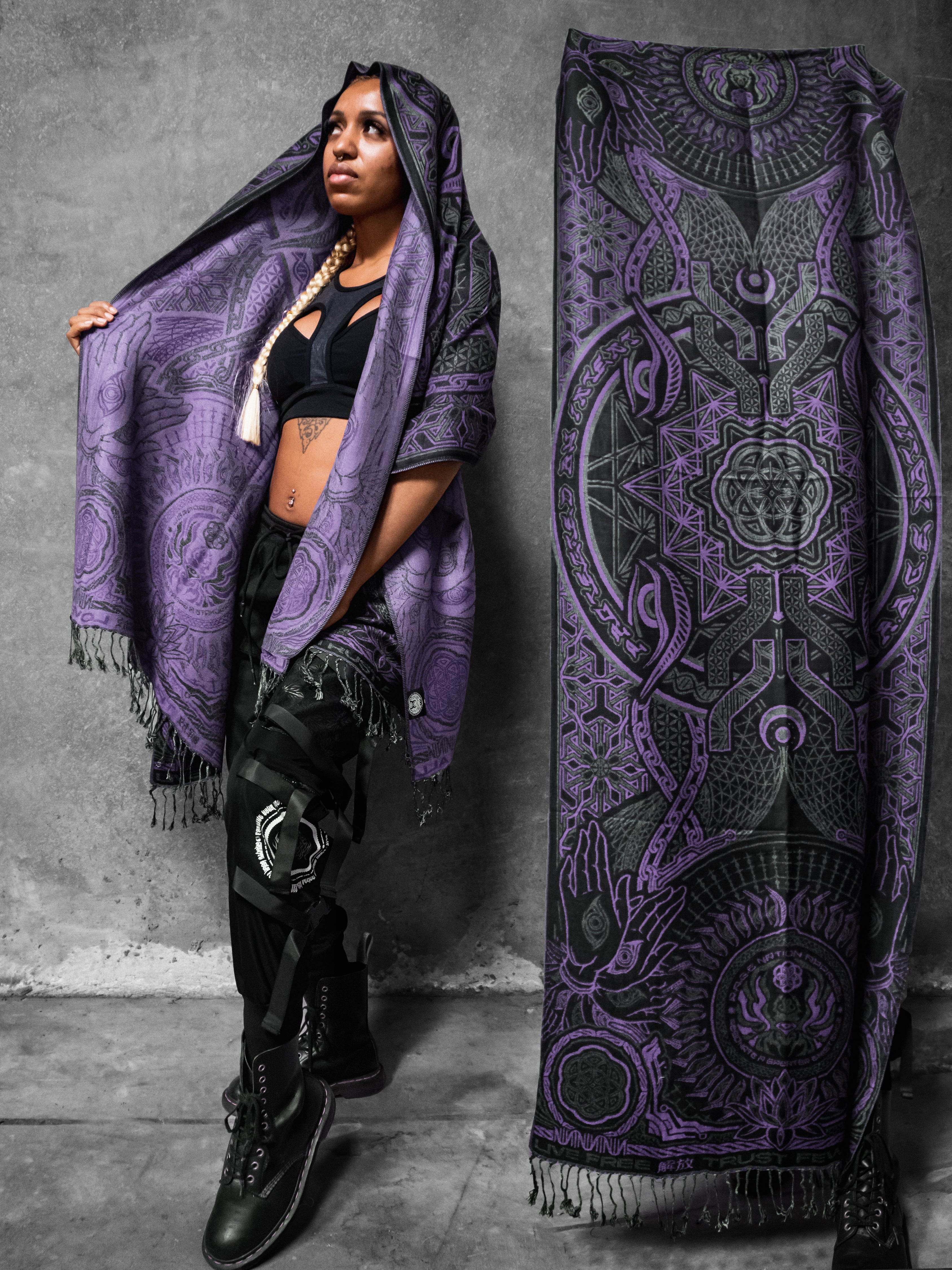 PROTECTED BY INTENT ✦ LAVENDER ✦ FESTIVAL SHAWL Shawls 