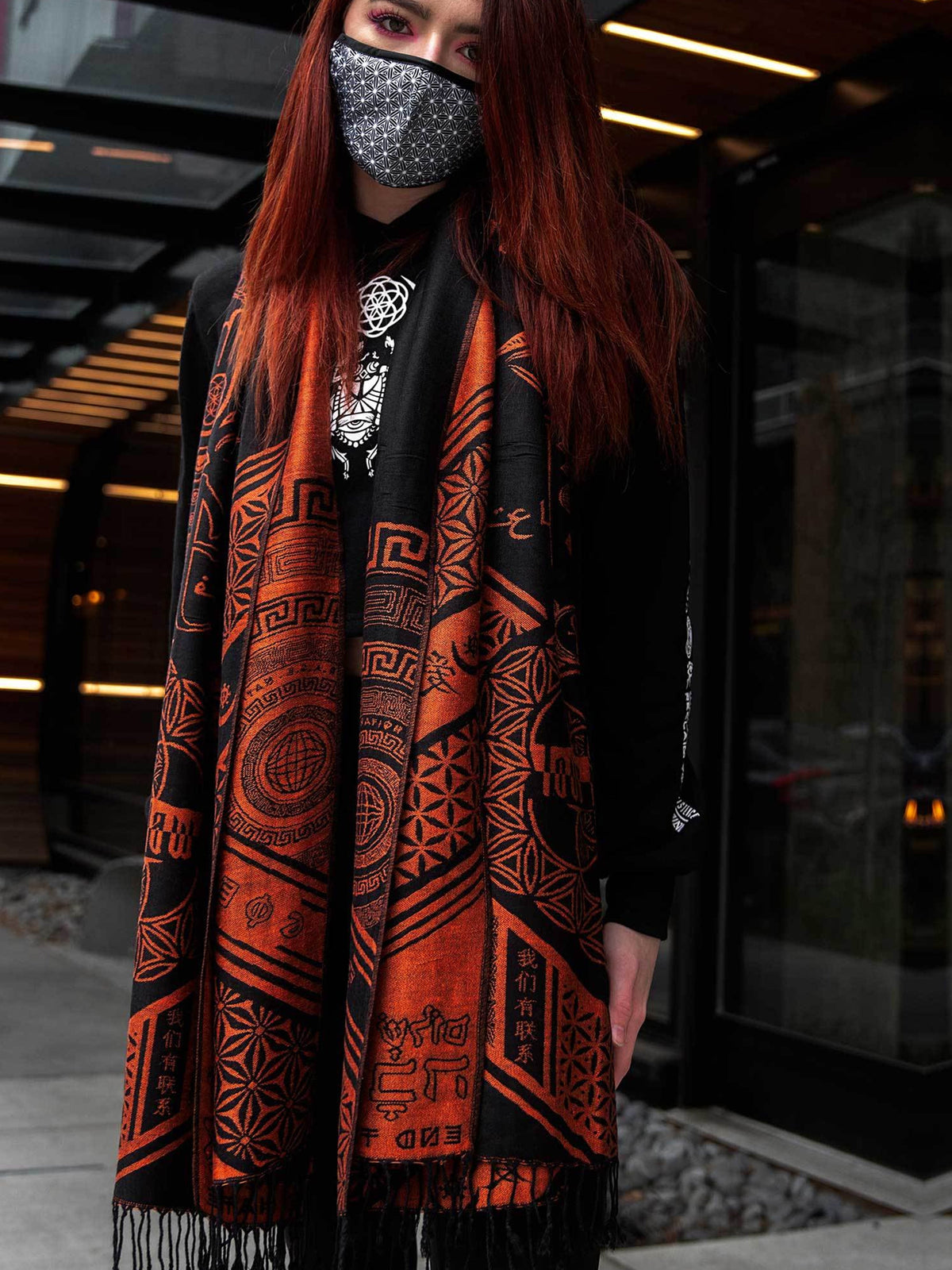 LOVE IS LAW ✦ COPPER ✦ Reversible Festival Shawl/Scarf Shawls