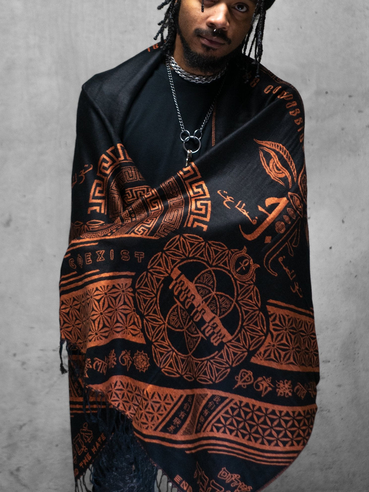 LOVE IS LAW ✦ COPPER ✦ Reversible Festival Shawl/Scarf Shawls