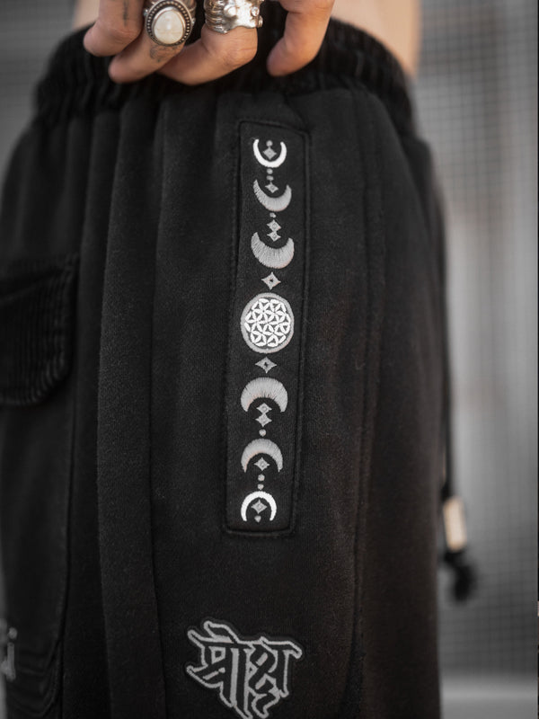MOKSHA मोक्ष ✦ BLK on BLK Stonewash ✦ Corduroy Flow Joggers Joggers