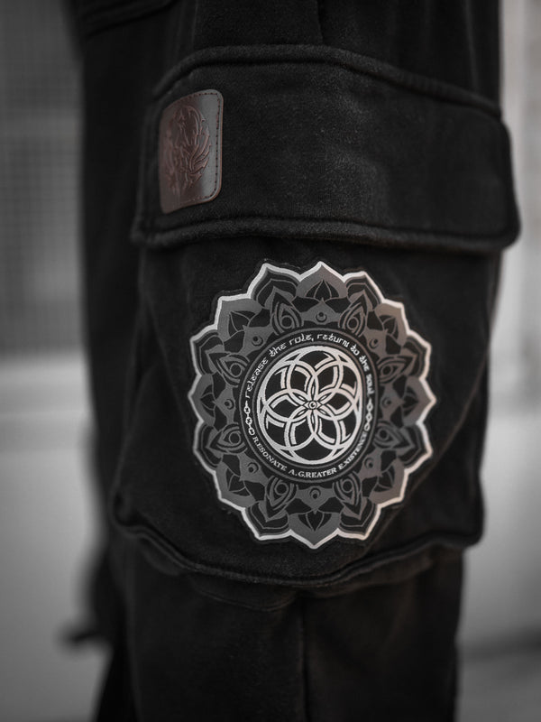 MOKSHA मोक्ष ✦ BLK on BLK Stonewash ✦ Corduroy Flow Joggers Joggers