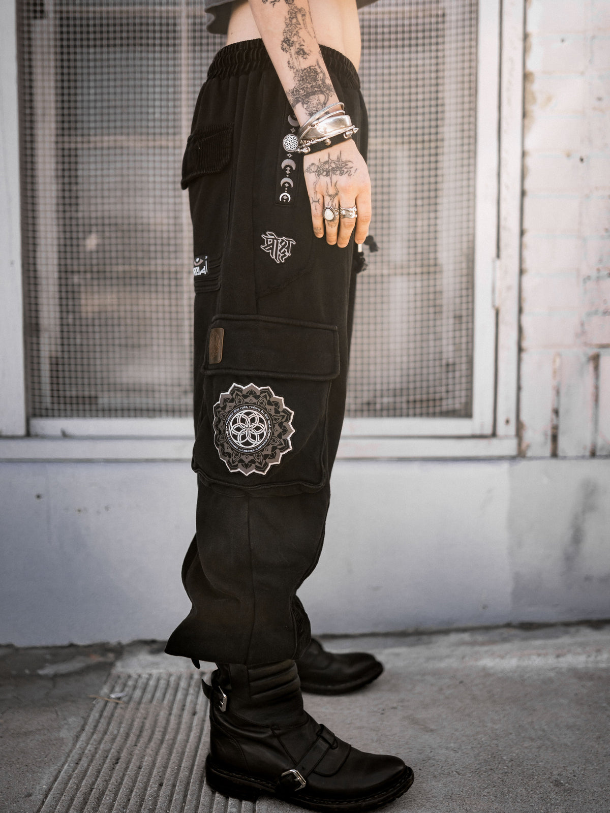 MOKSHA मोक्ष ✦ BLK on BLK Stonewash ✦ Corduroy Flow Joggers Joggers