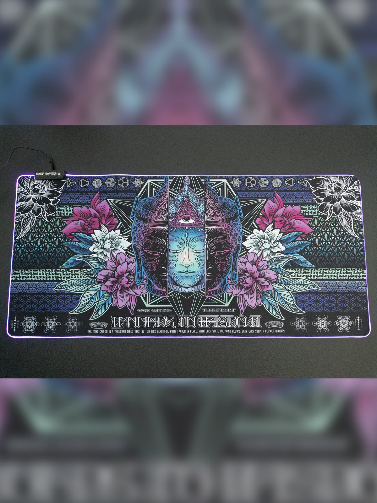 COMING SOON • WOUNDS TO WISDOM V2 • RGB GAMING MOUSEPAD Mouse Pad