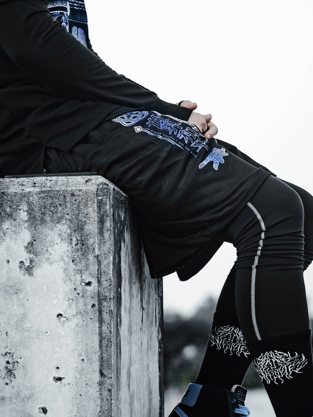 MIND OF ZEN • Iridescent Ink • Activewear Shorts w/ Stash Pocket Shorts